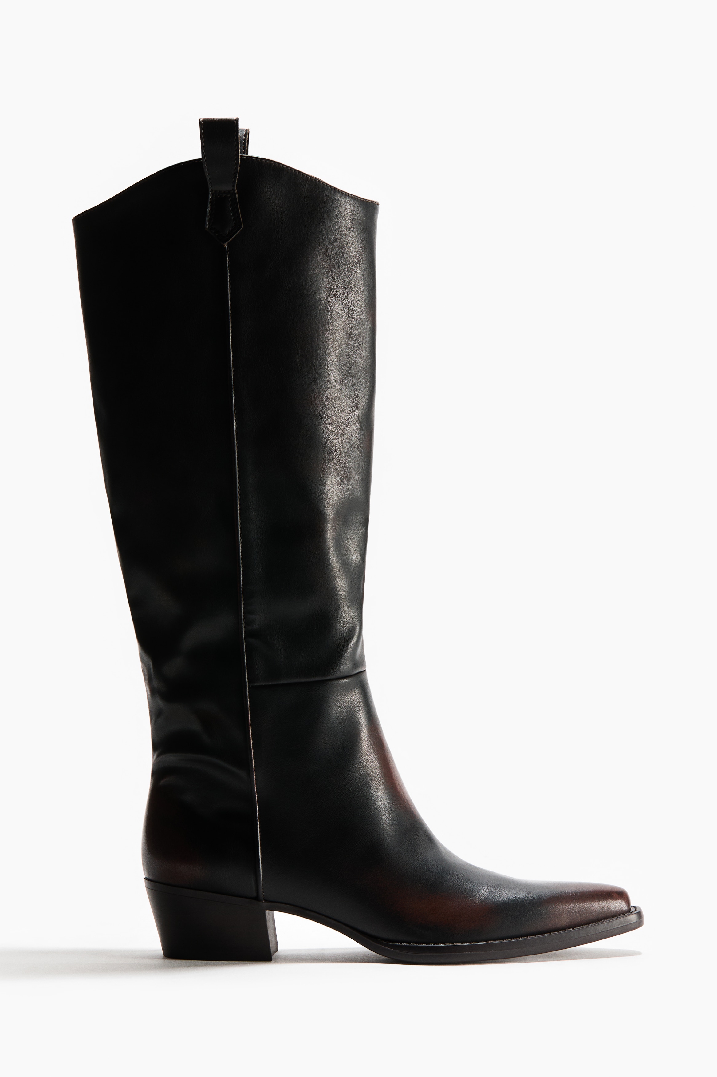 Kniehohe Cowboystiefel - Dunkelbraun