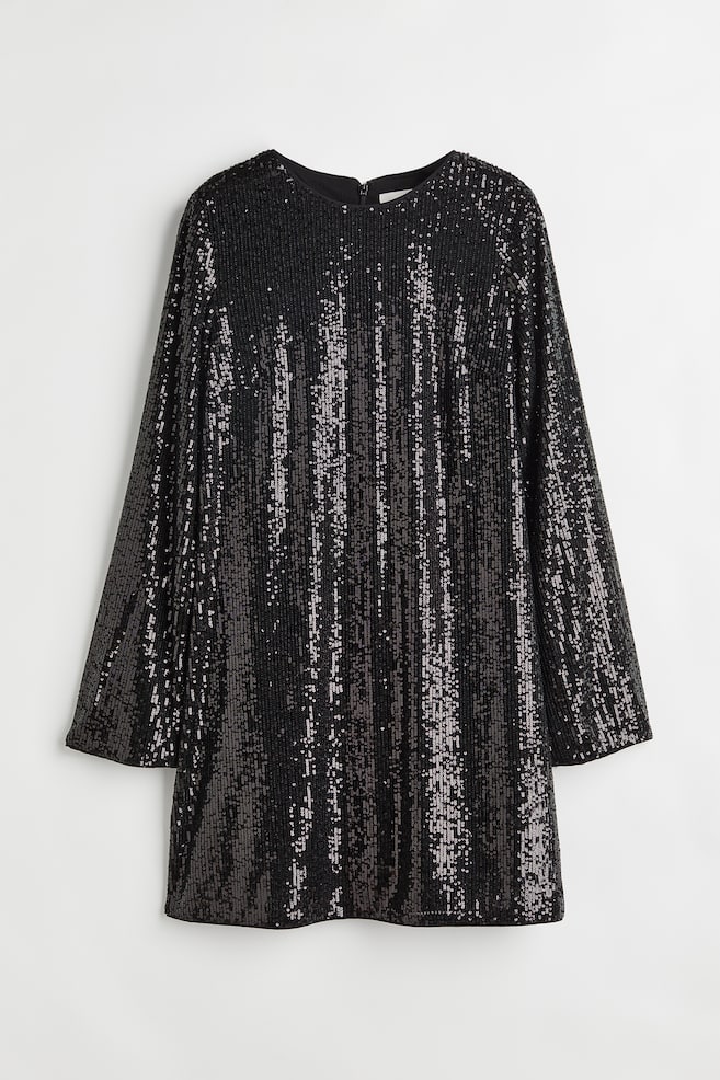 Sequined dress - Black/Silver-coloured/Rose gold-coloured/Black/Sequins - 2