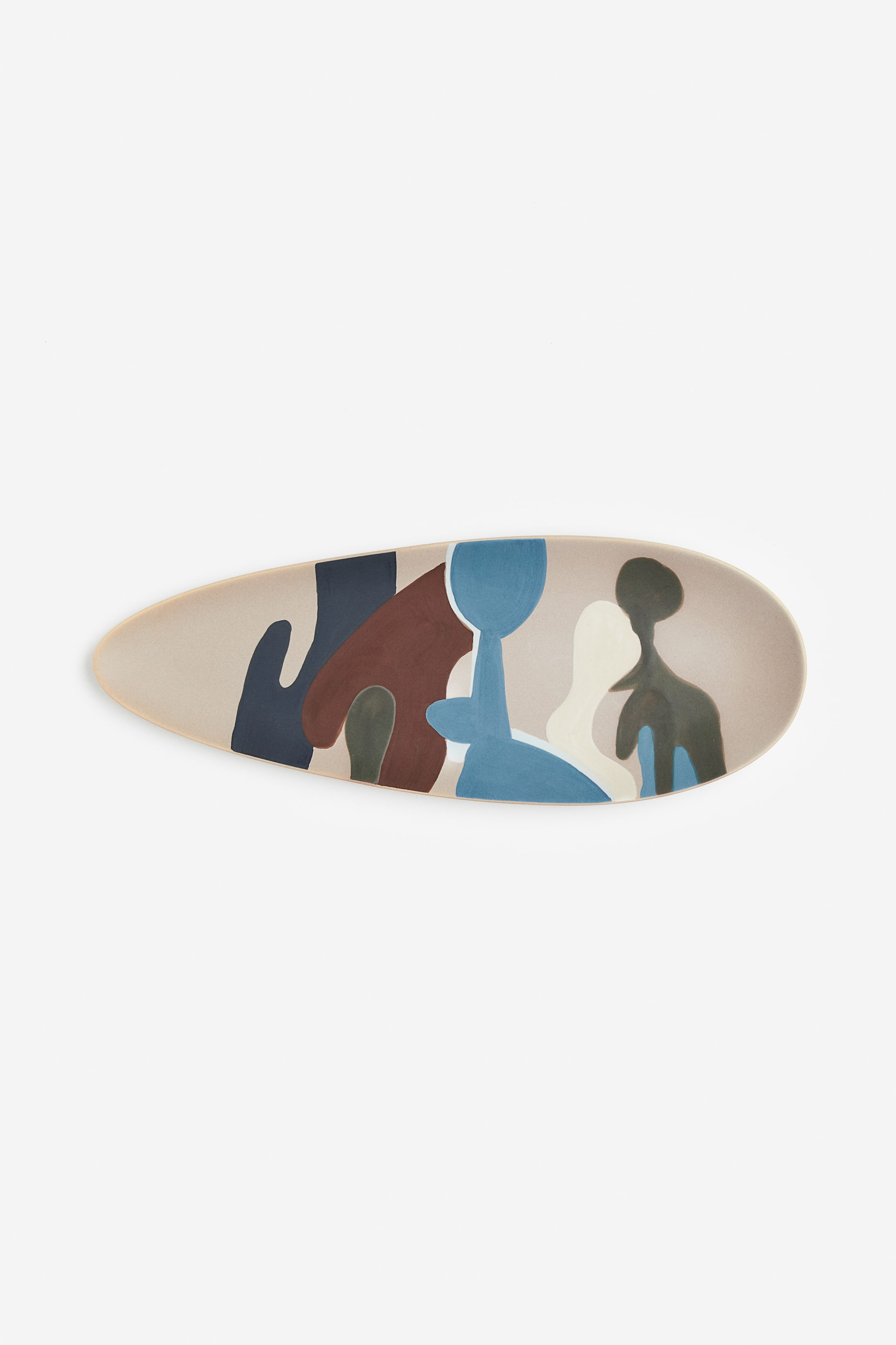 Ceramiche Este - Piatto da portata con salsiere, decorazioni di fiori e