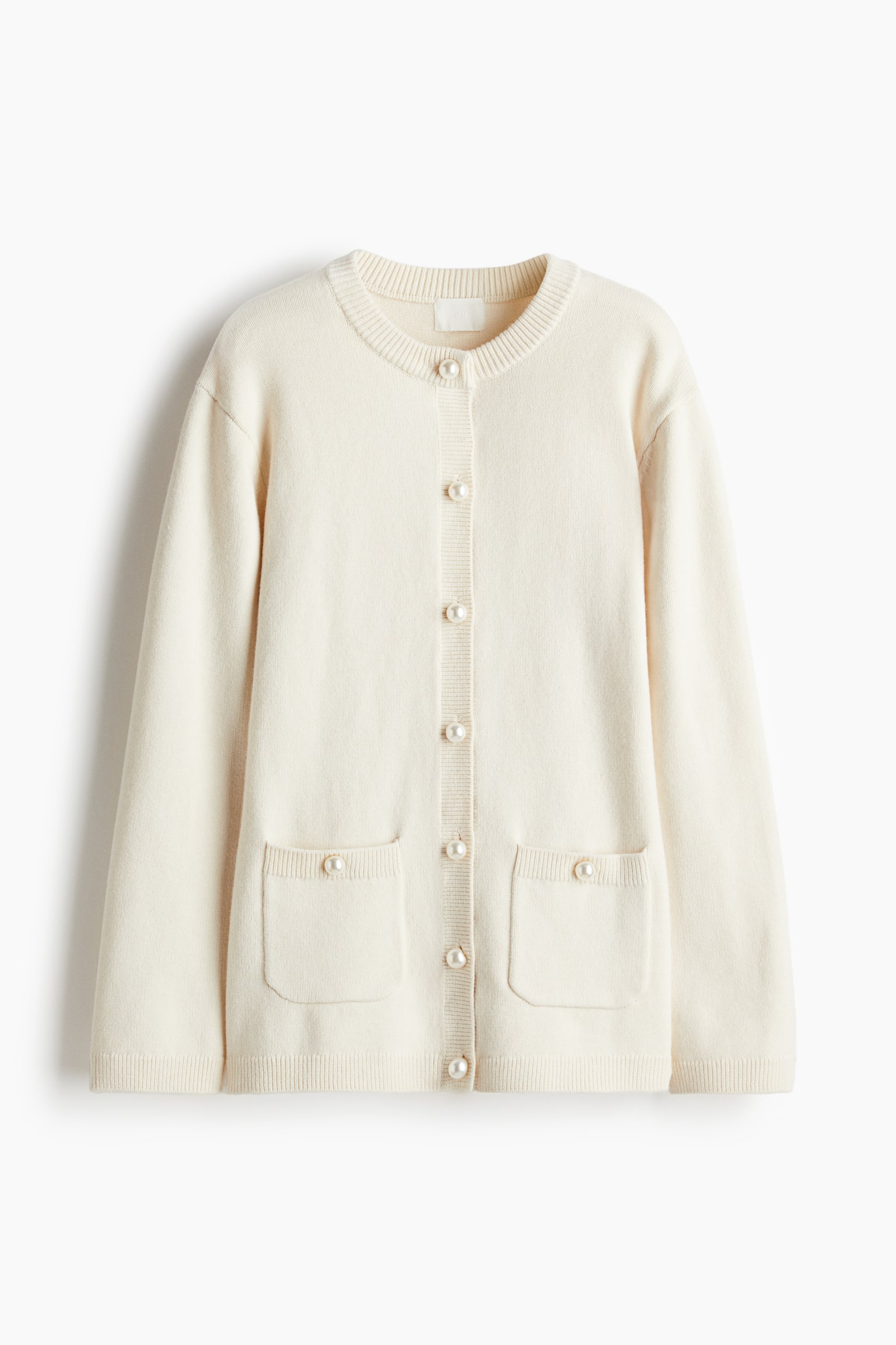 Button-detail cardigan - Cream/Black/Dark grey marl/Dark beige - 2