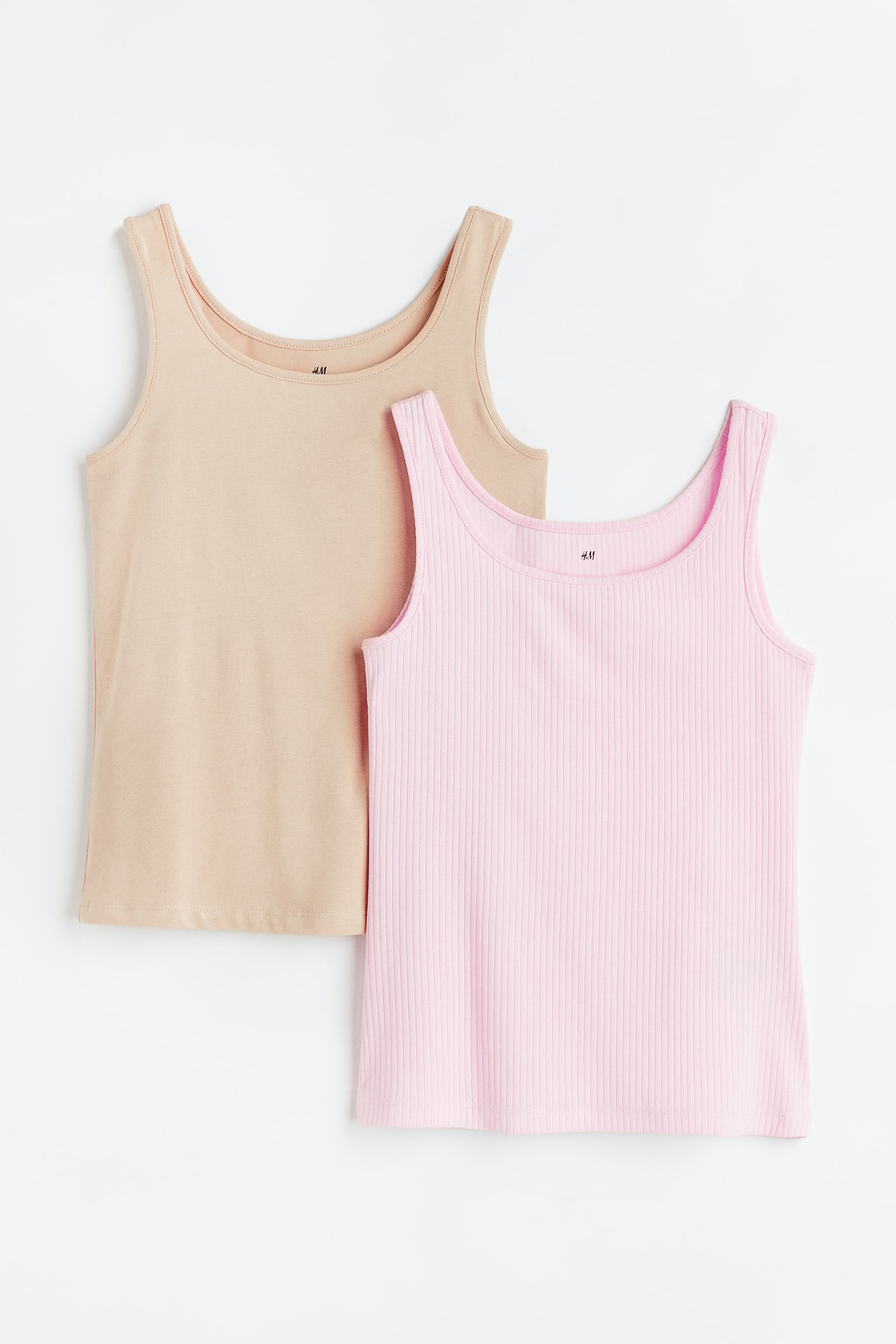 2-pack Tanks - Light pink/Light beige/White/Black - 1