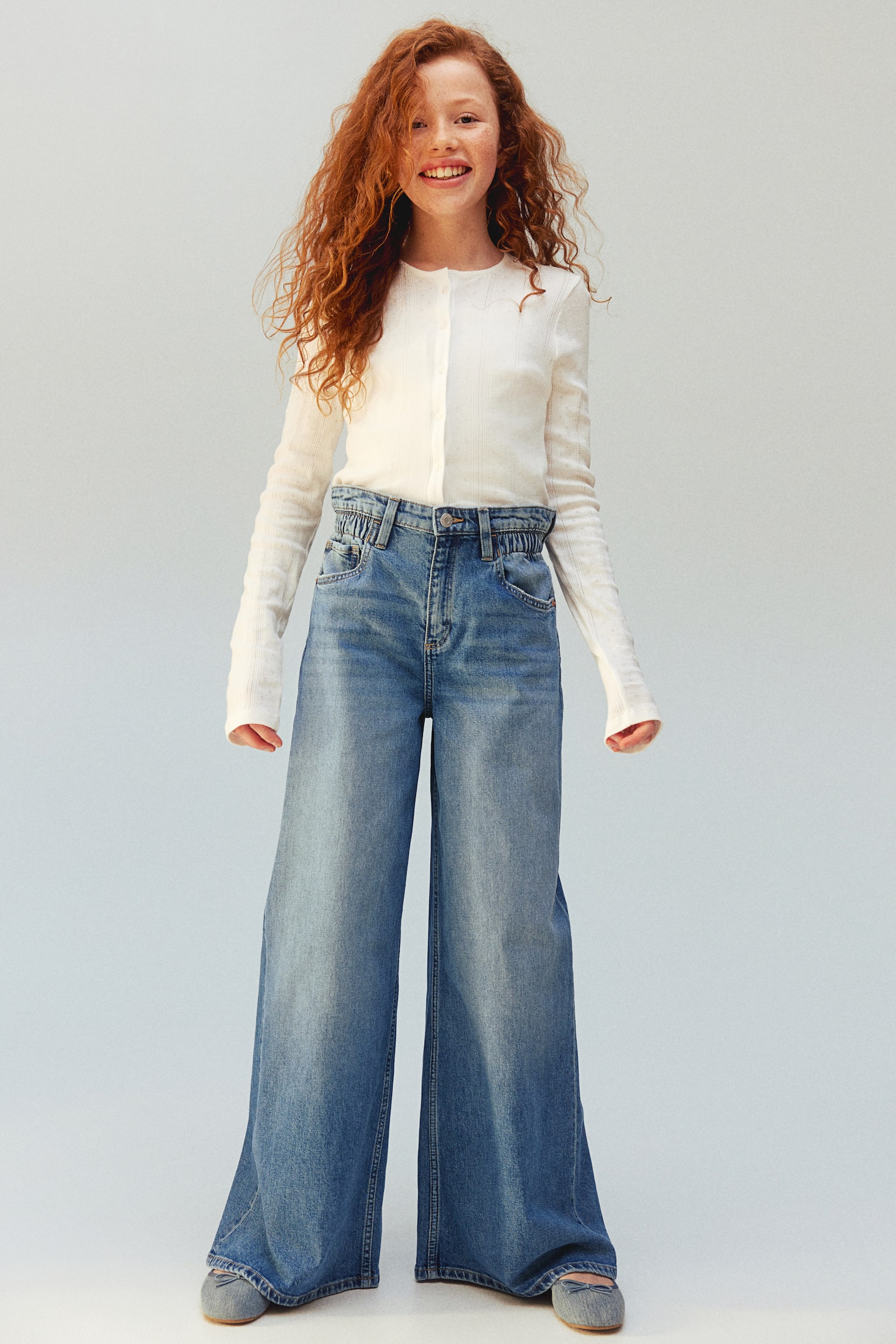 Super Wide Leg Jeans - Denim blue - 2