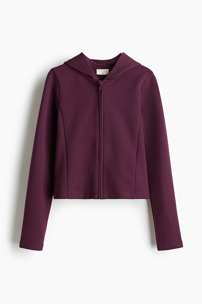 Activewear Hooded Jacket - Burgundy/Navy blue - 1