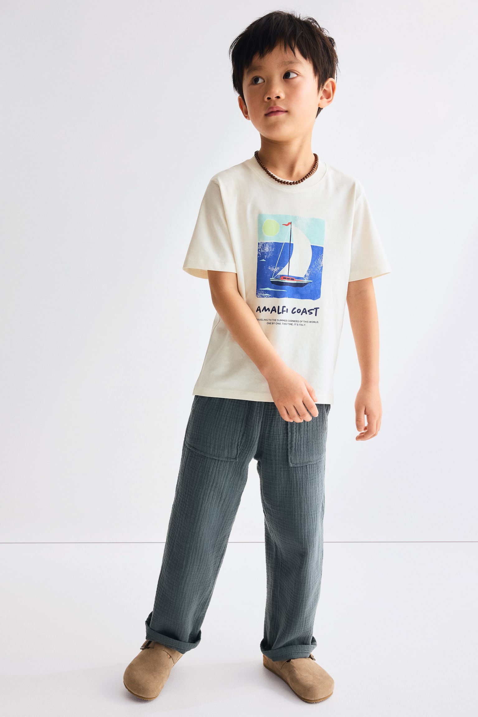 T-shirt estampada - Creme/Amalfi Coast/Creme/Padrão/Cinzento escuro/Pacific/Azul claro/Carro/Turquesa escuro/Beach/Branco/Caranguejos/Castanho escuro/Surfista/Verde caqui/Olhos/Light blue/Miami/Cream/Surf buses/Verde/Basketball - 5