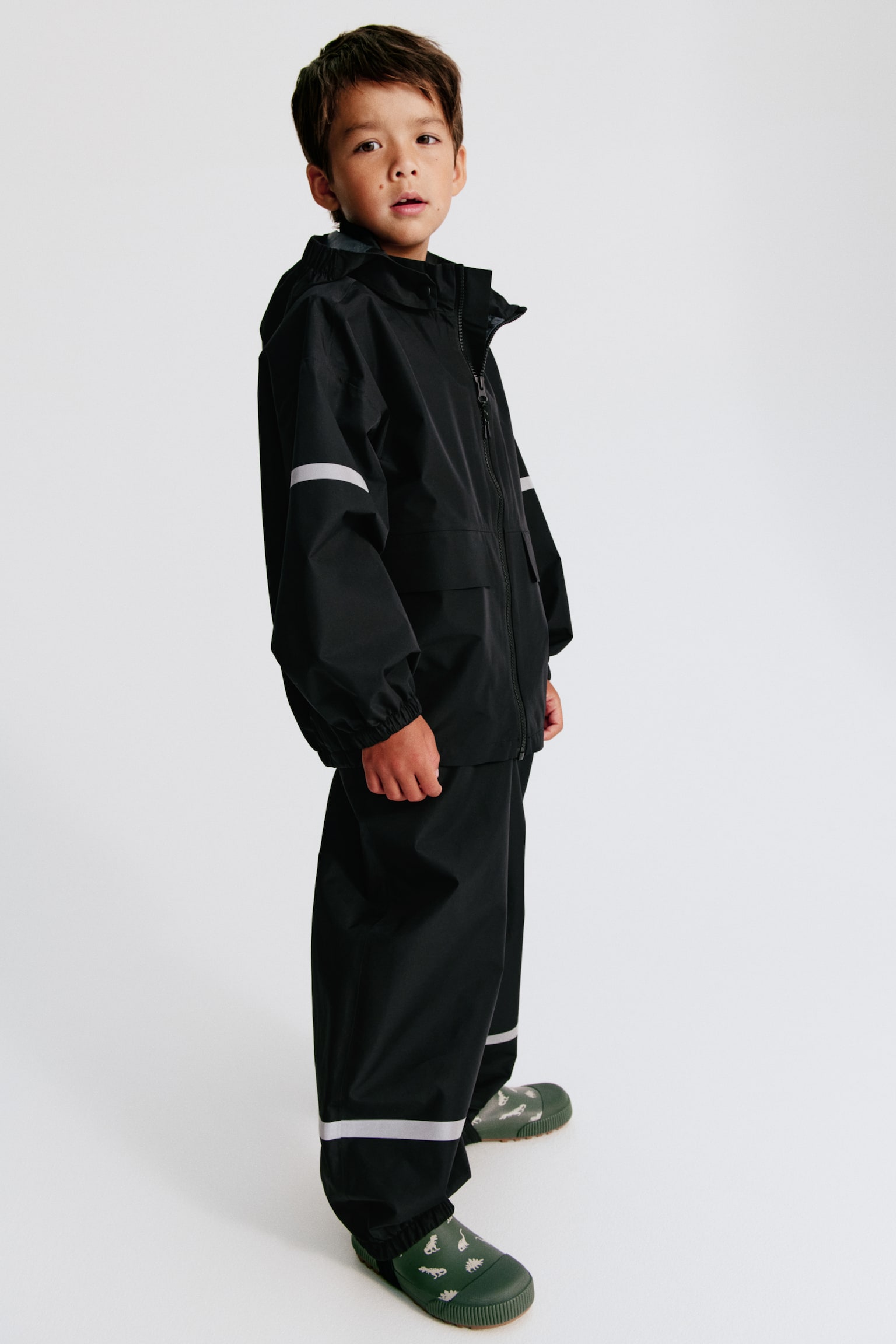 Детская куртка H&M Rain Jacket, цвет: Чёрный — фото 5