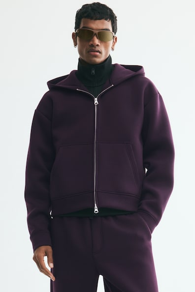 ルーズフィット スキューバフルジップフーデッドジャケット