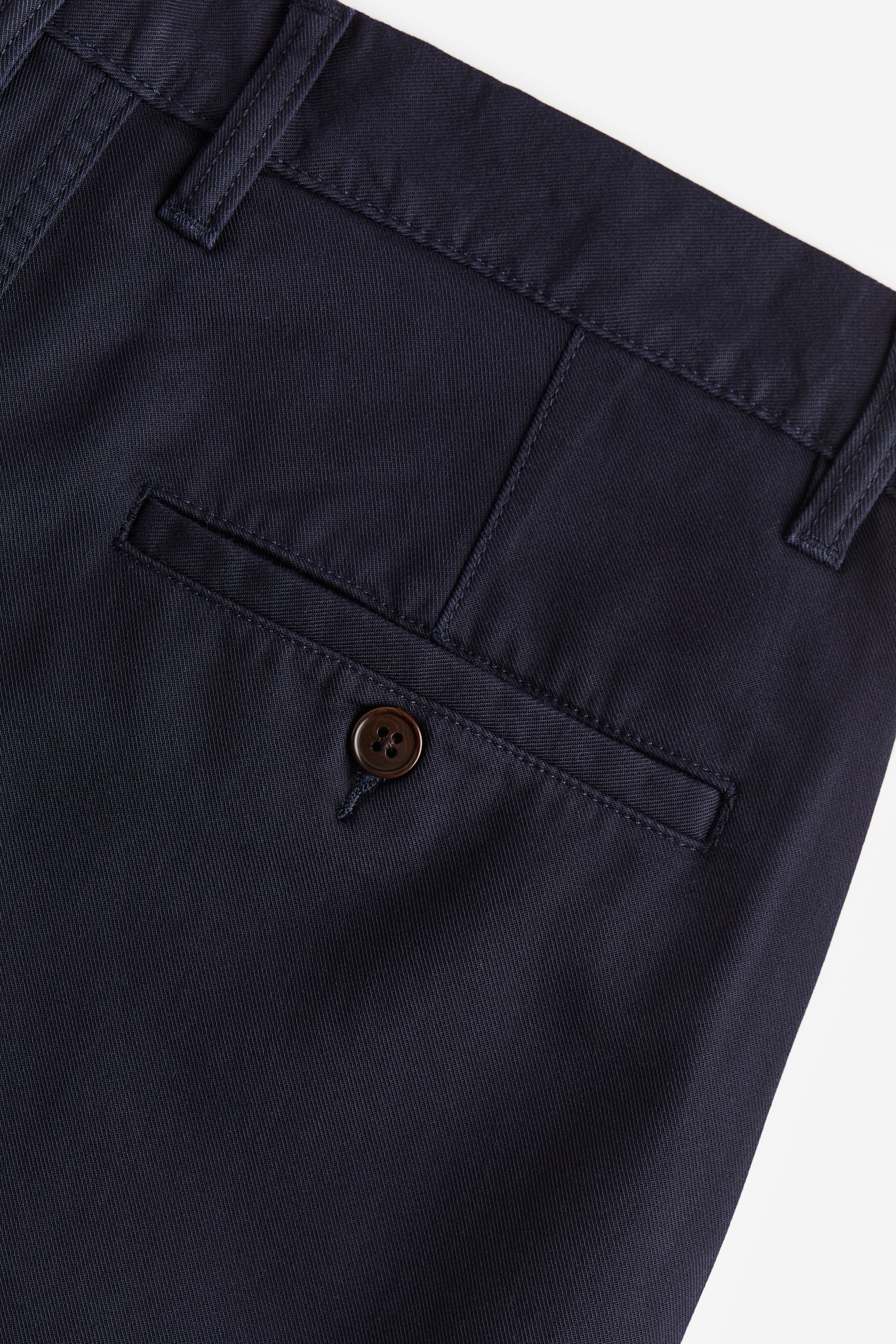 Regular Fit Cotton chino shorts - Navy blue/Beige - 2