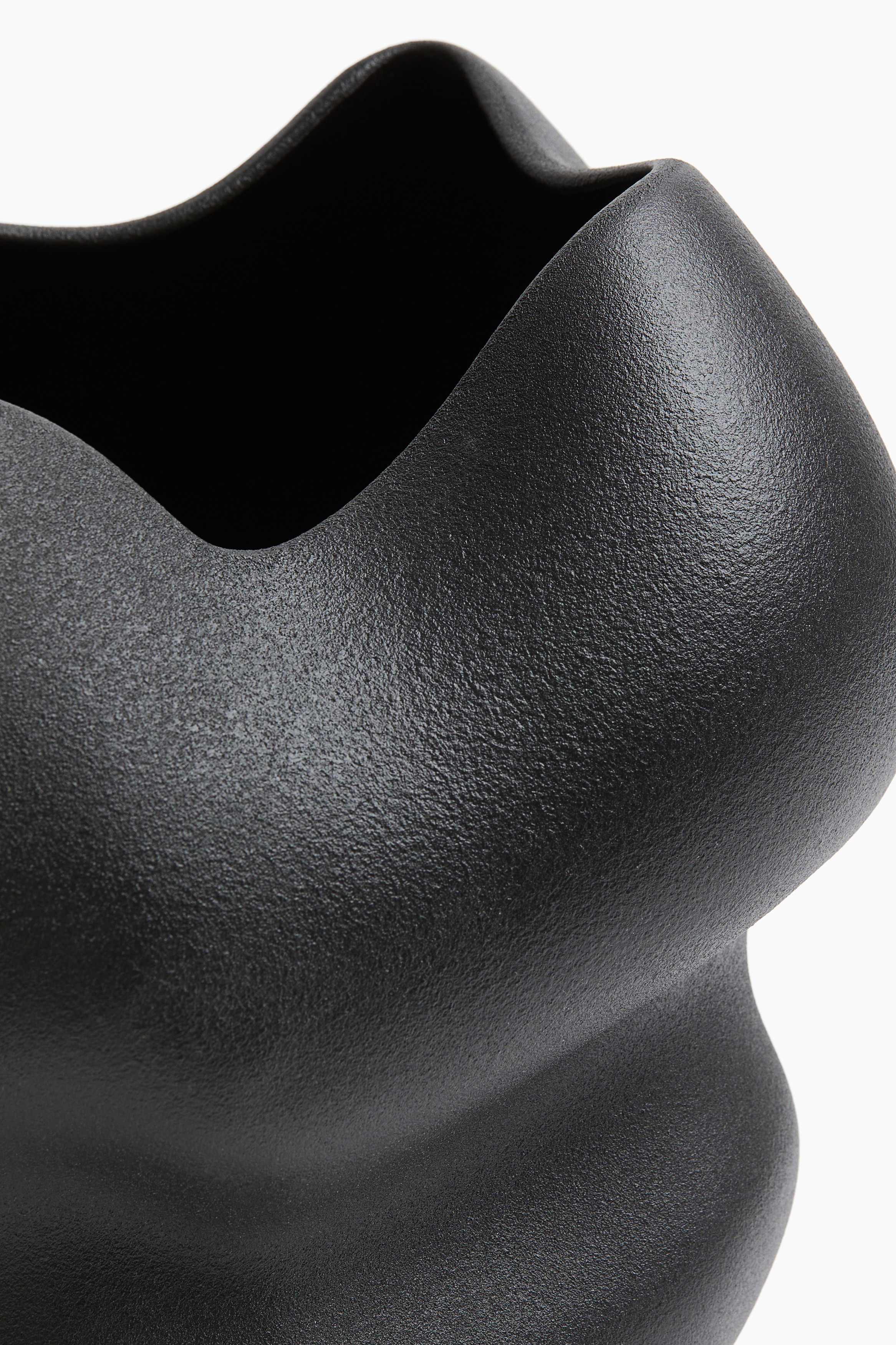 White Extra-Large Irregular-Shaped Stoneware Vase at H&M Home | H&M US