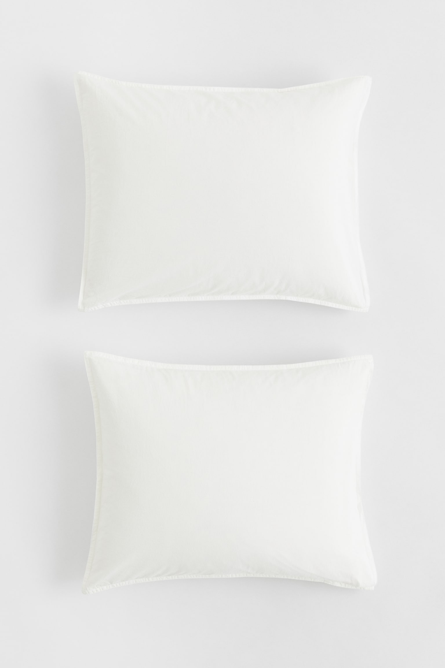 2-pack cotton pillowcases - White - 1