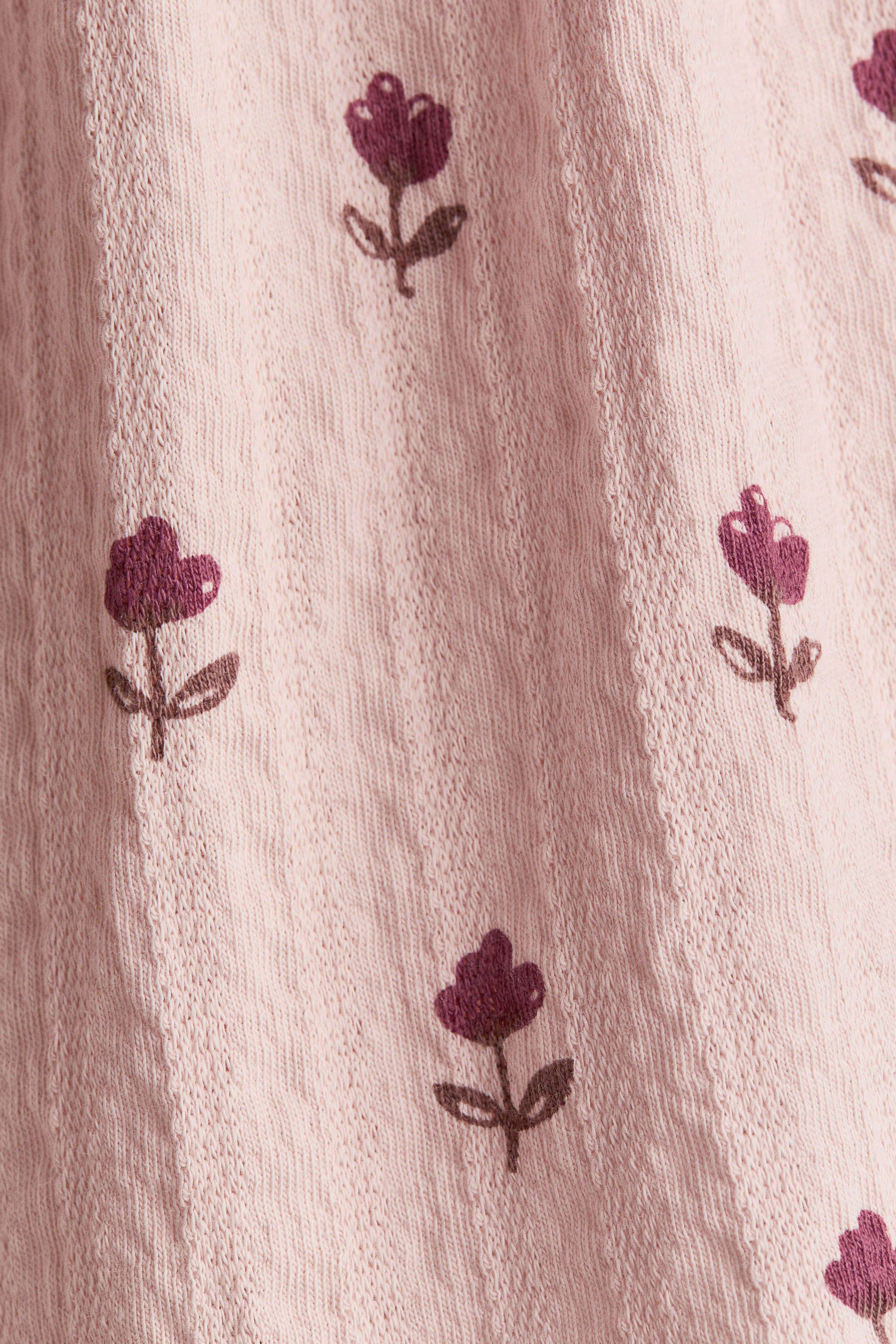 Textured Cotton Dress with Lace Collar