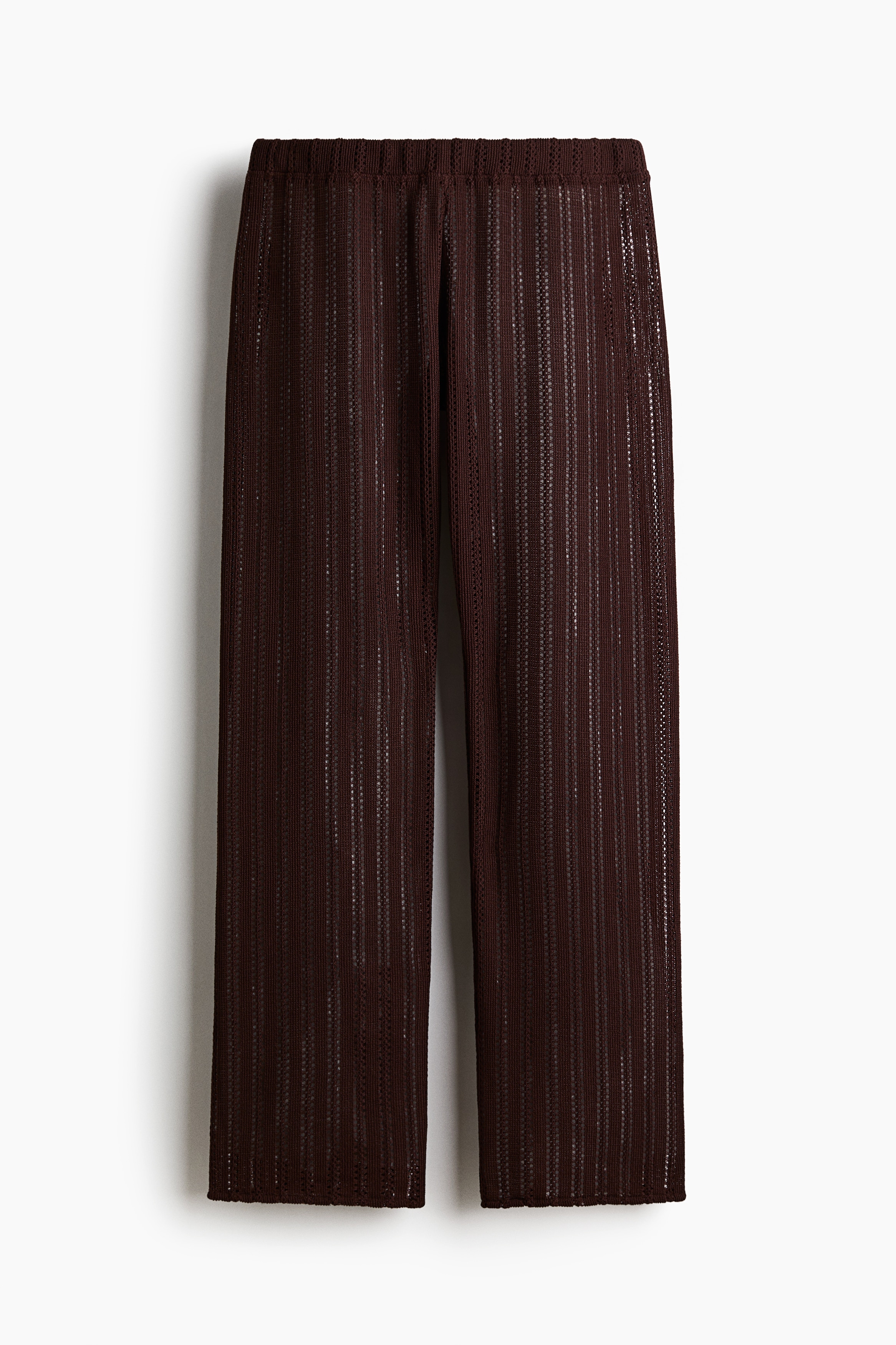 Pointelle-Knit Beach Pants - Dark brown