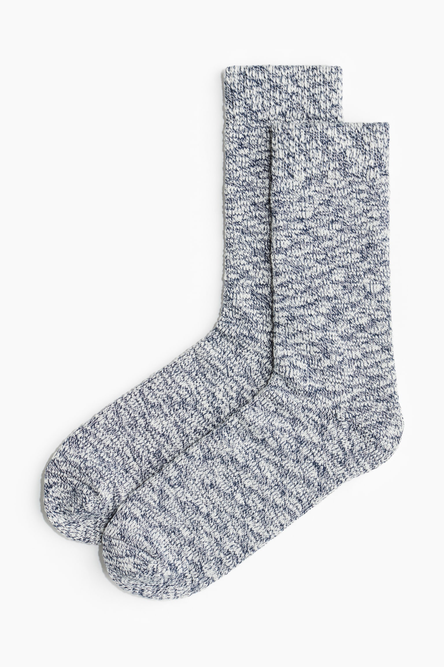 Rib-knit socks - Blue marl/Black marl/Red marl/Light grey marl - 1