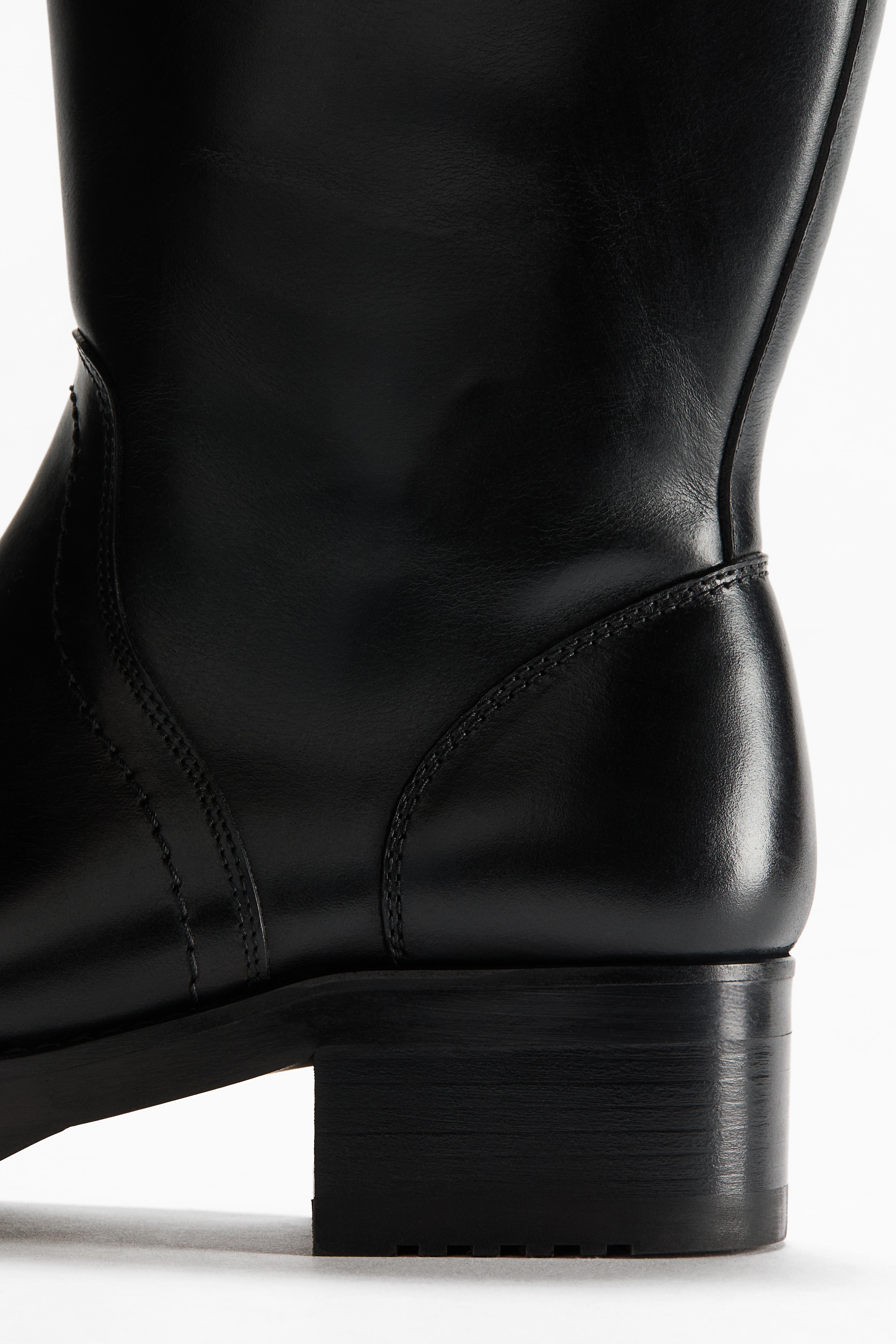 Calf-High Leather Boots - thumbnail 5