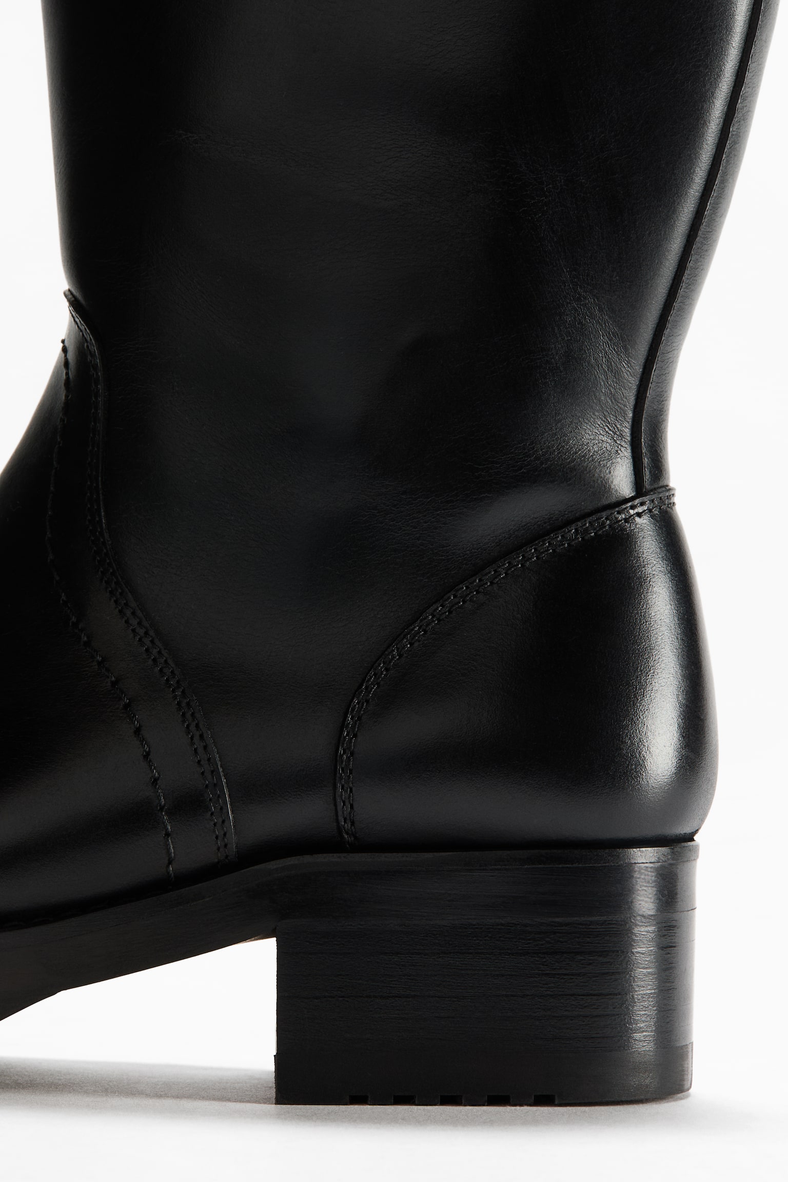 Женские ботинки H&M Calf-High Leather, цвет: Чёрный — фото 5