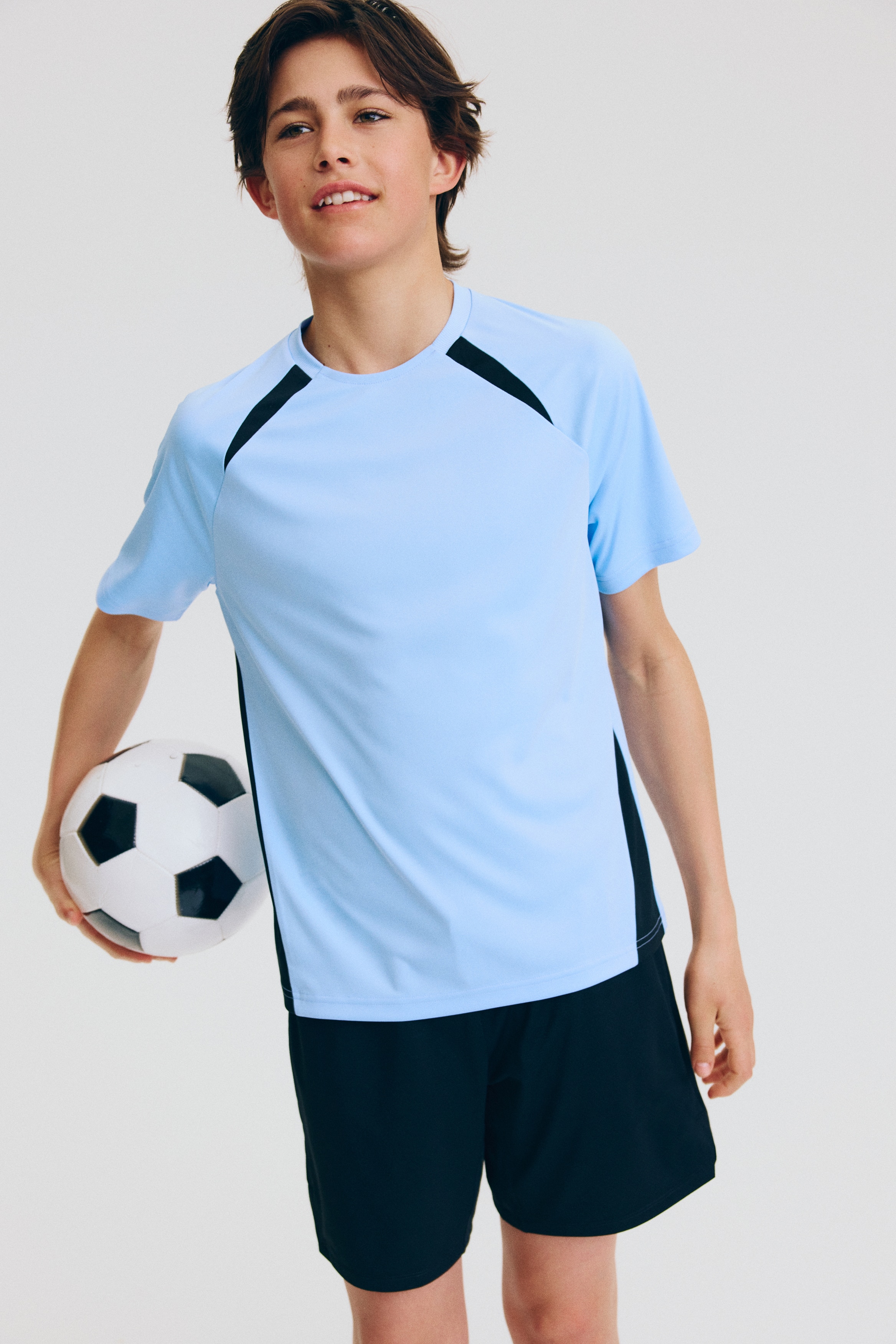 Sportshirt mit DryMove™ - Hellblau/Dunkelblau