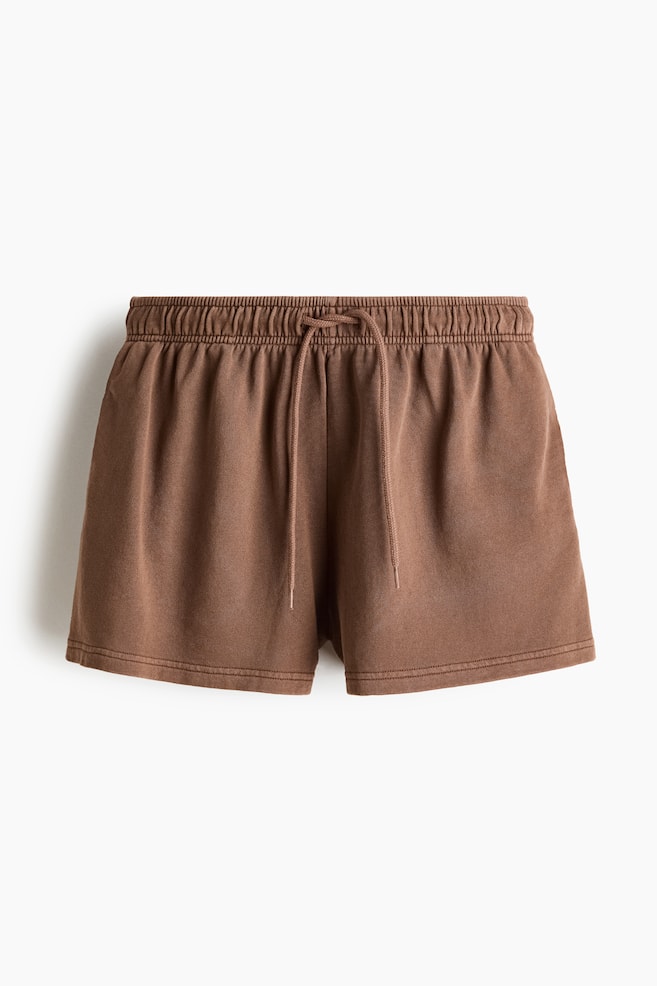 Drawstring Sweatshorts - Brown/Light gray/Washed black - 1