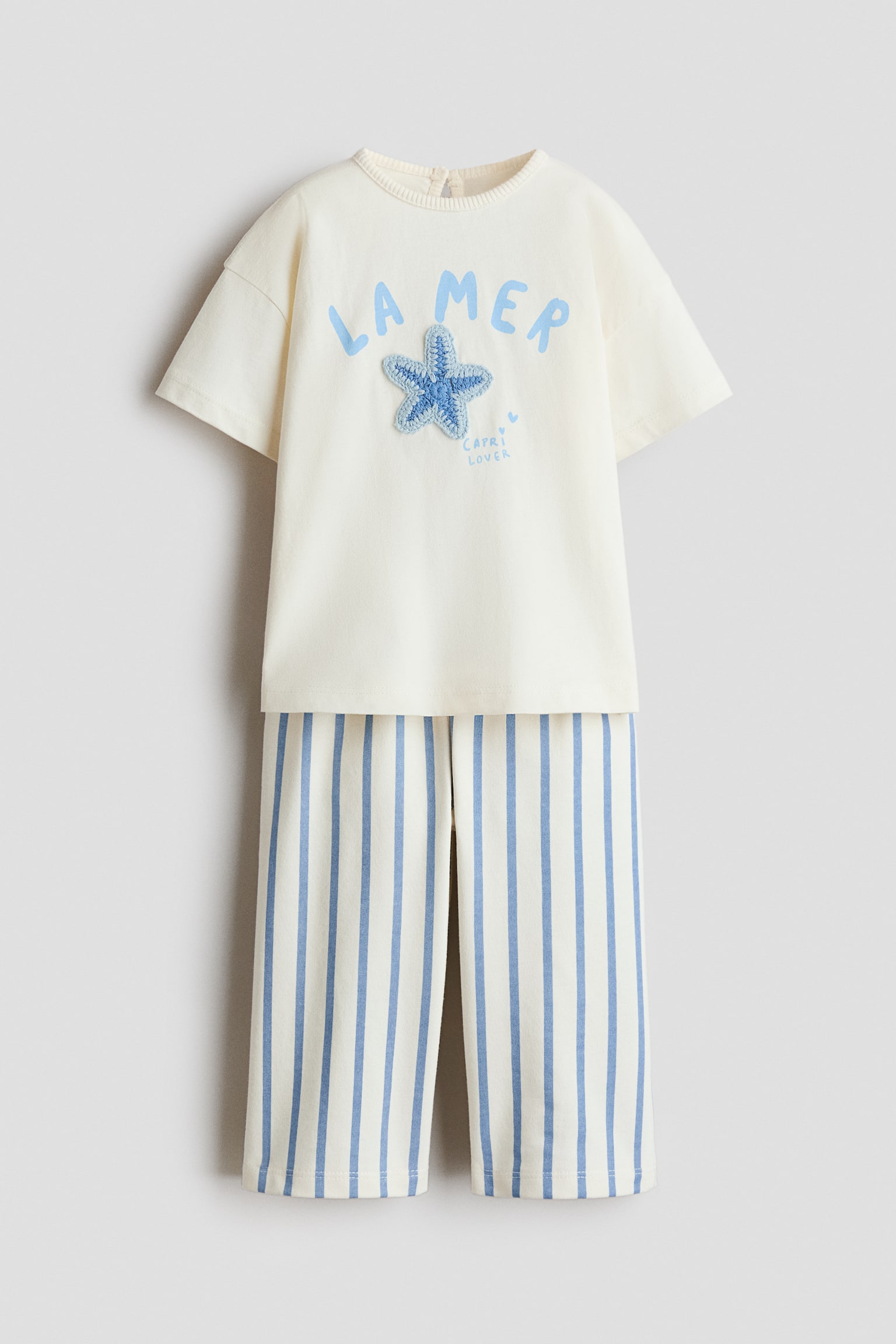 2件組棉質套裝 - 奶油色/La Mer/奶油色/Picnic Day