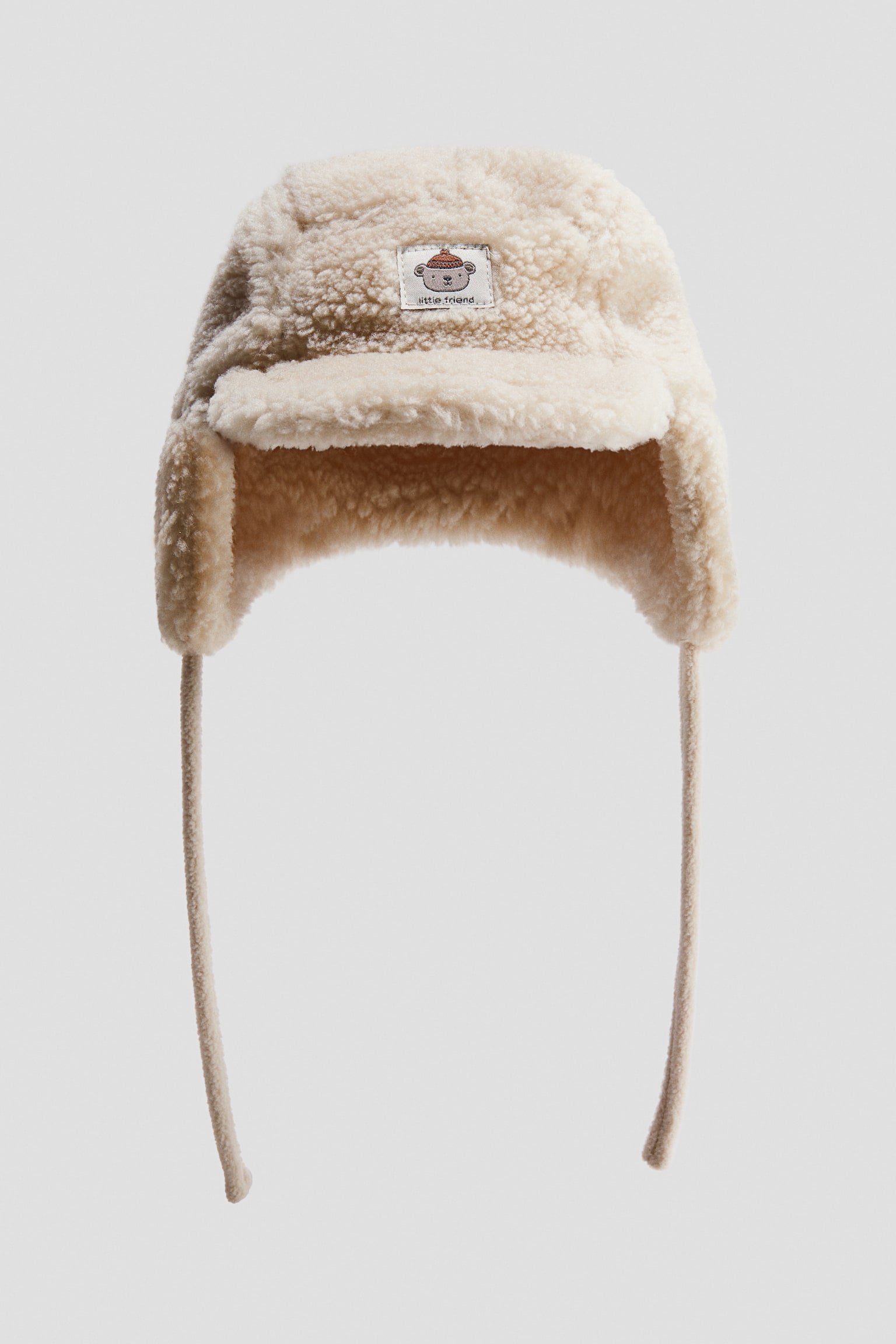 Cap with earflaps - Light beige/Little Friend/Dark beige/Colour block