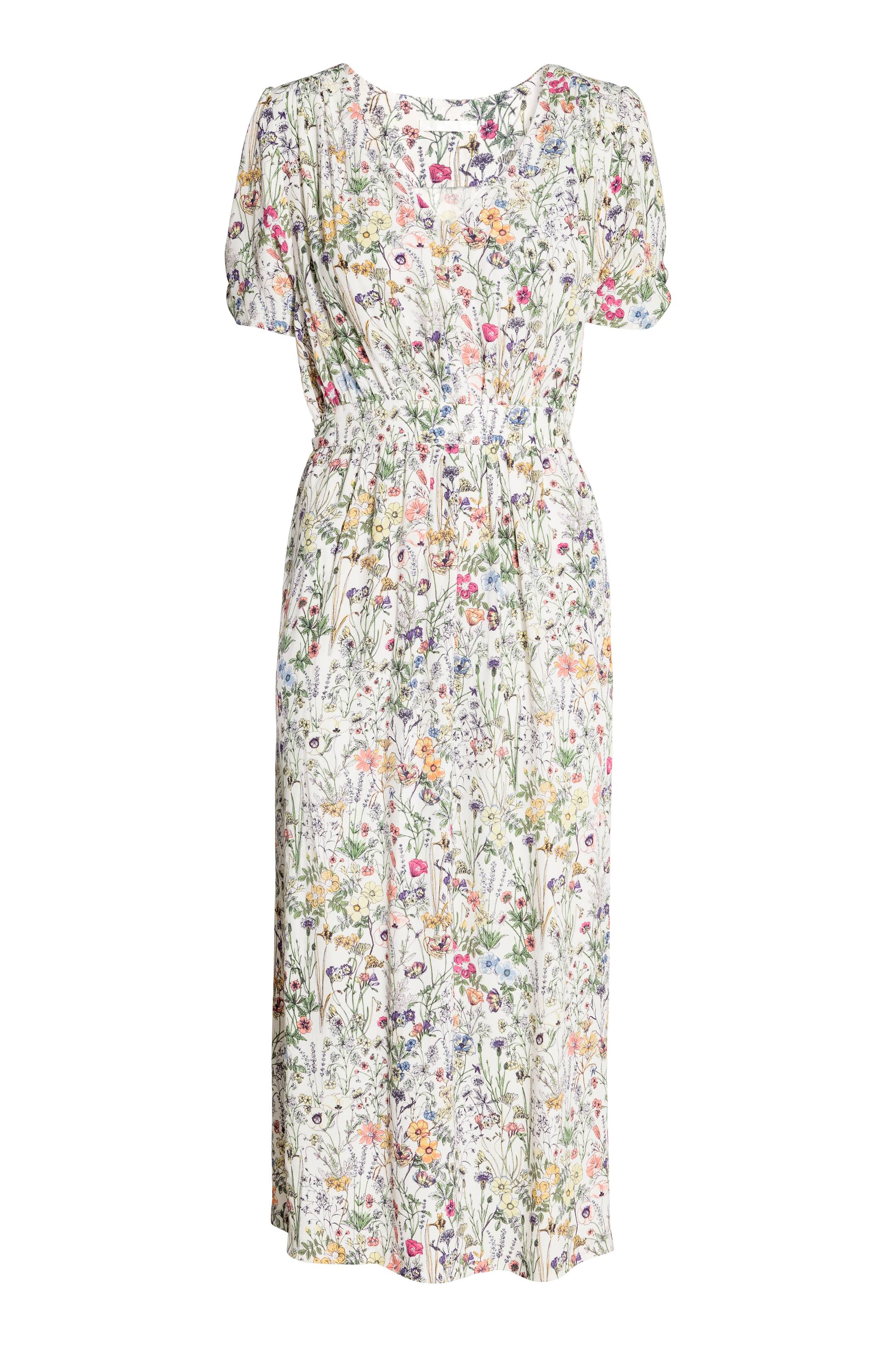 View larger image: V-neck dress - Natural white/Floral - Ladies | H&M GB 1