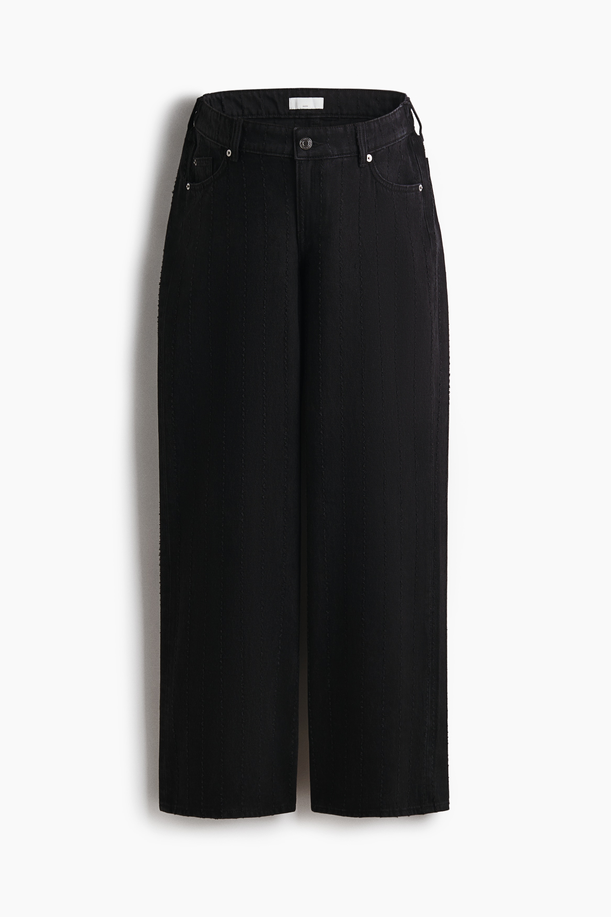 MAMA Before & After Wide Jeans - Ciemnoszary/White/Ciemnoniebieski denim