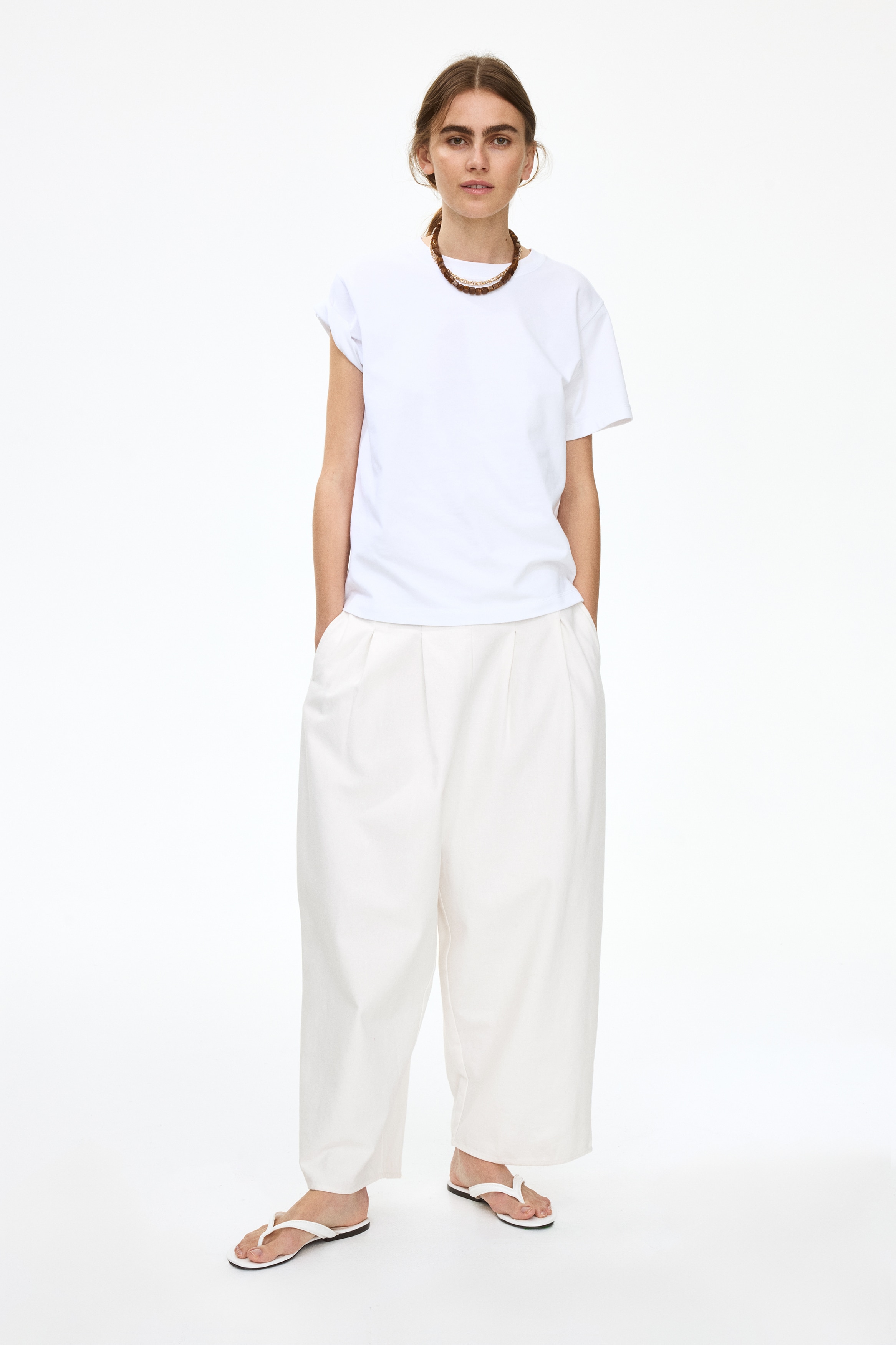 Katoenen barrel-broek