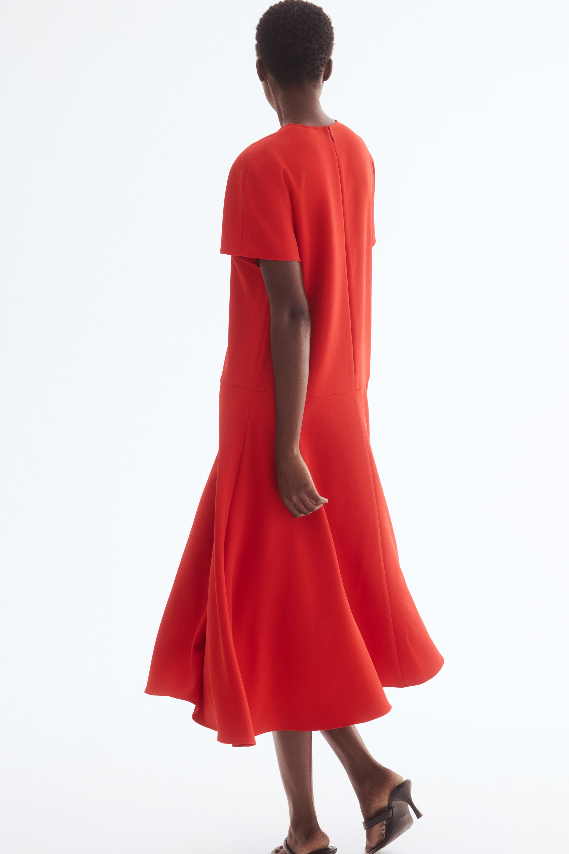 View larger image: Midi Dress - Bright red - Ladies | H&M US 3