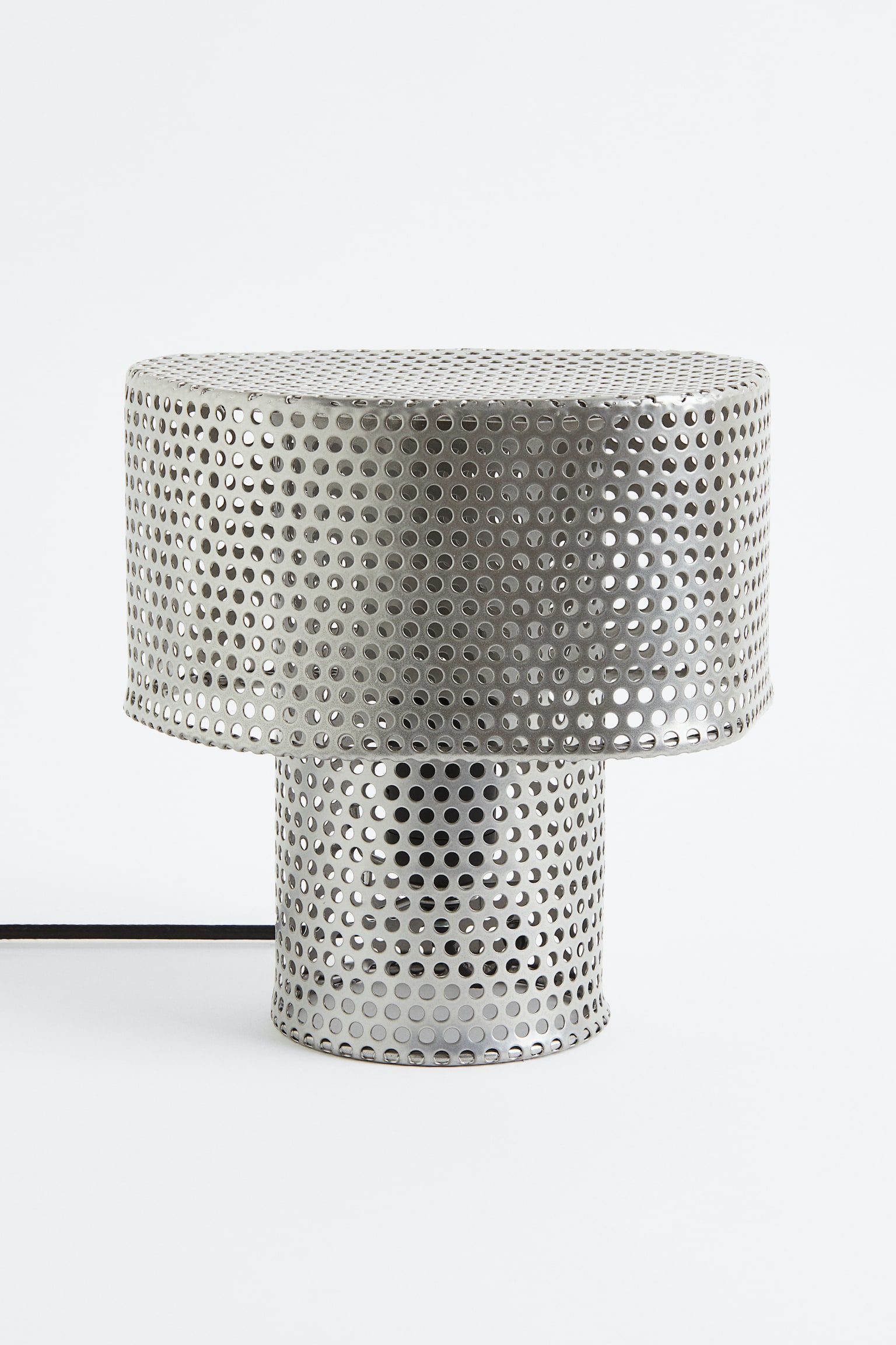 Small metal mesh table lamp - Silver-coloured - 1