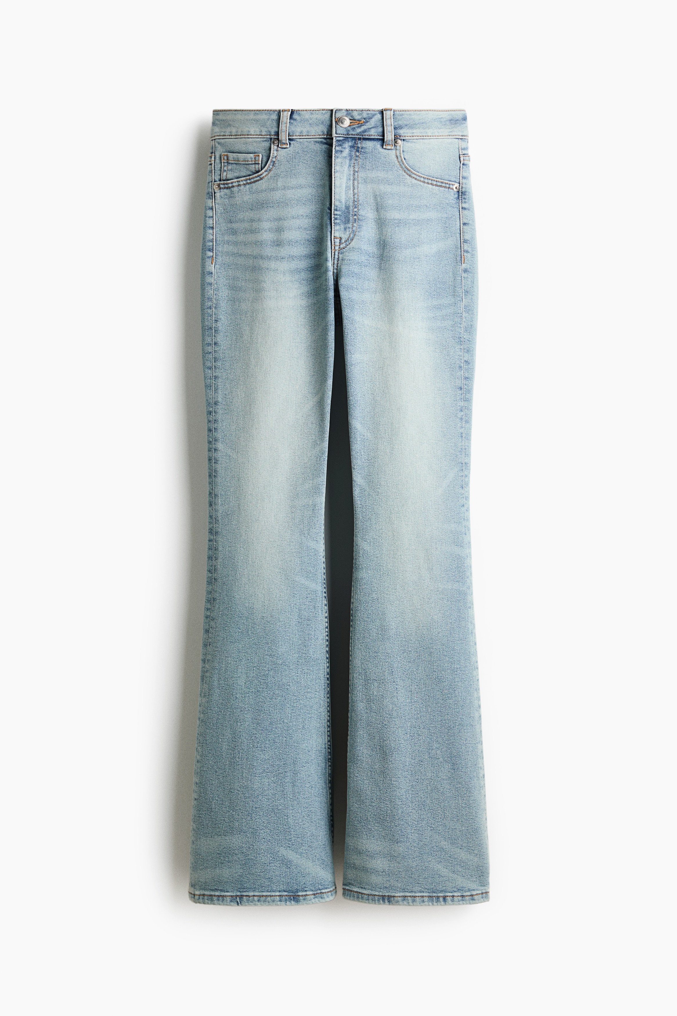 Flared High Jeans - Svetlá džínsovomodrá/Čierna/vyblednutá/Džínsovomodrá/Tmavá džínsovomodrá/Tmavá džínsovomodrá/Bledá džínsovomodrá/Tmavá džínsovomodrá