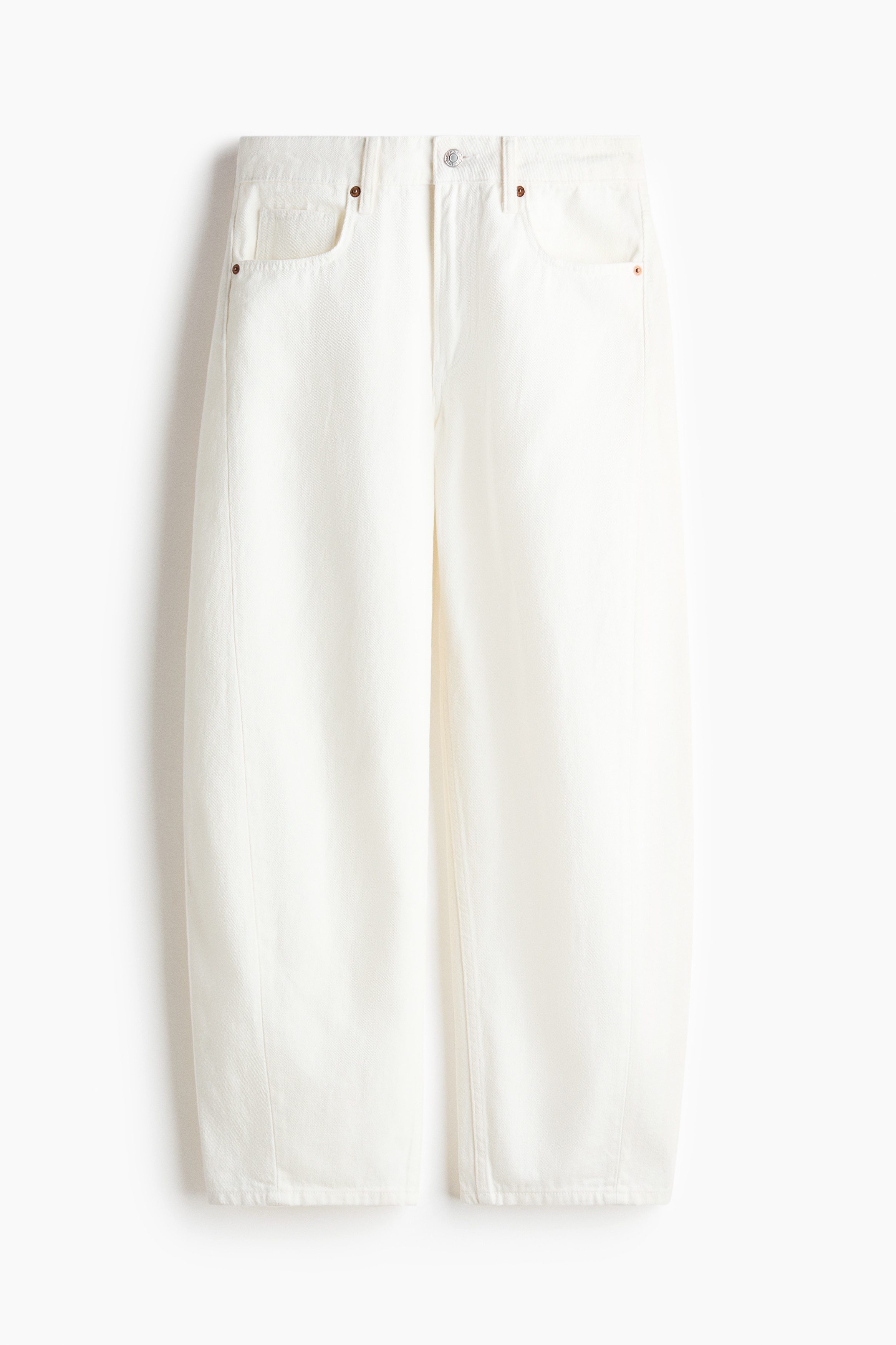Barrel Regular Waist Ankle Jeans - Blanco/Azul denim/Azul denim claro/Gris denim claro