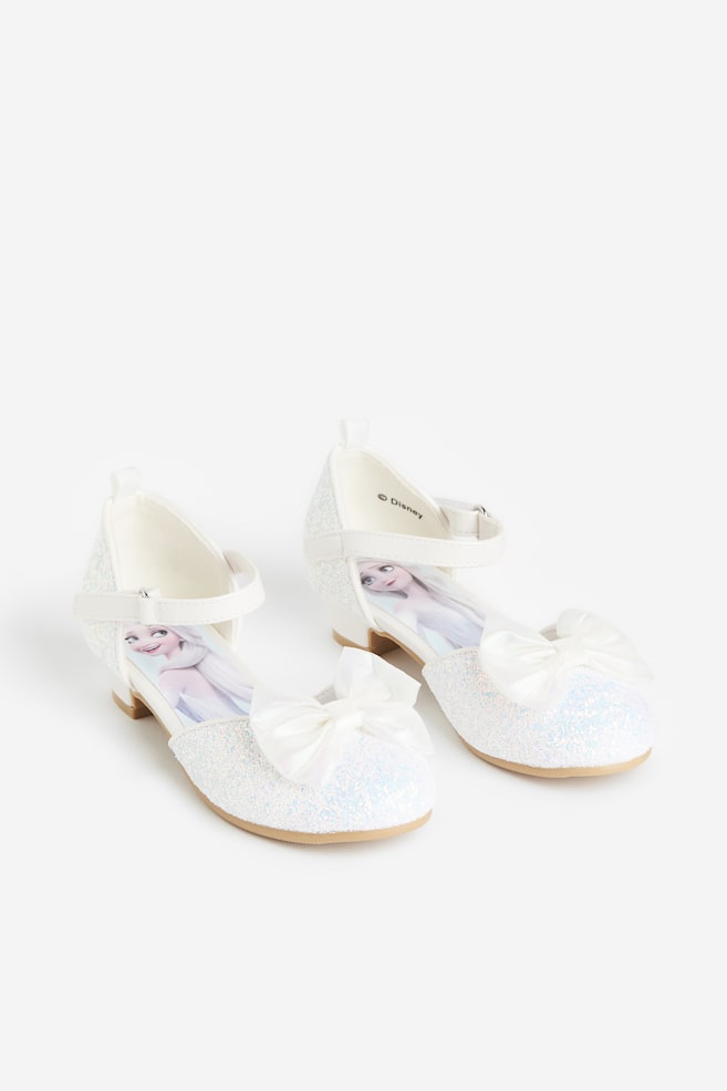 Chaussures de déguisement pailletées - Blanc/La Reine des neiges/Rose clair/Princesses Disney - 1