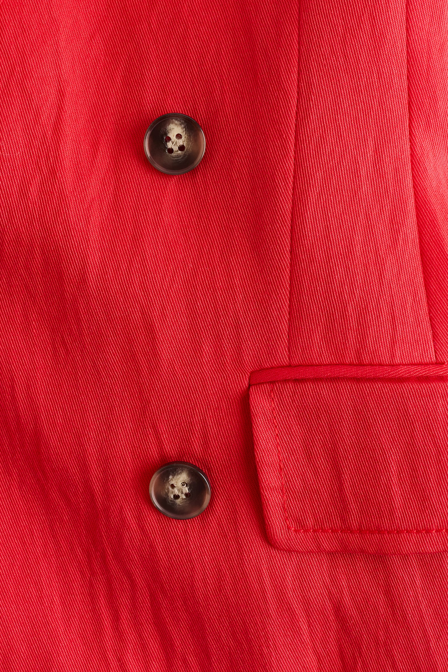 Linen-blend blazer dress - Red/Cream/Striped - 3