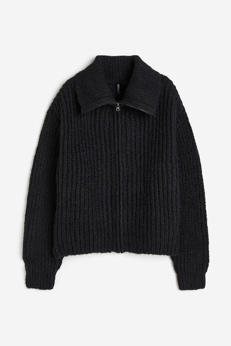 Veste Gilet Zippée H&M Noir Et Blanc - Taille 36/38, Style Bomber, Occasion TB