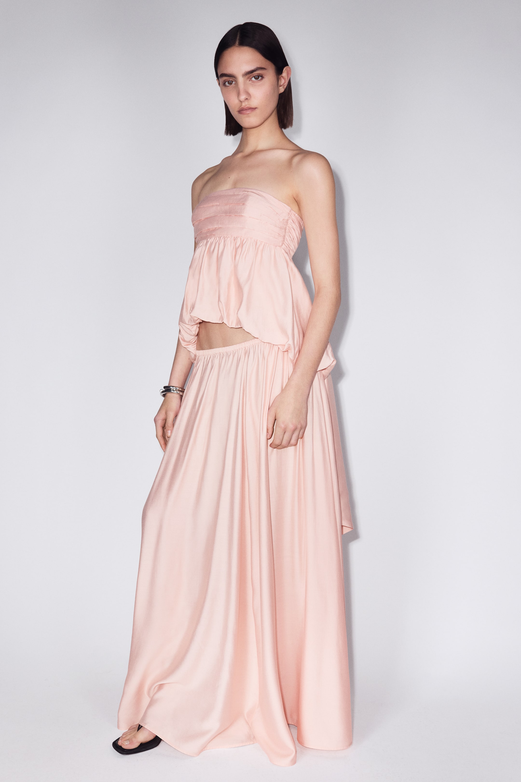 Jupe maxi en viscose mélangée