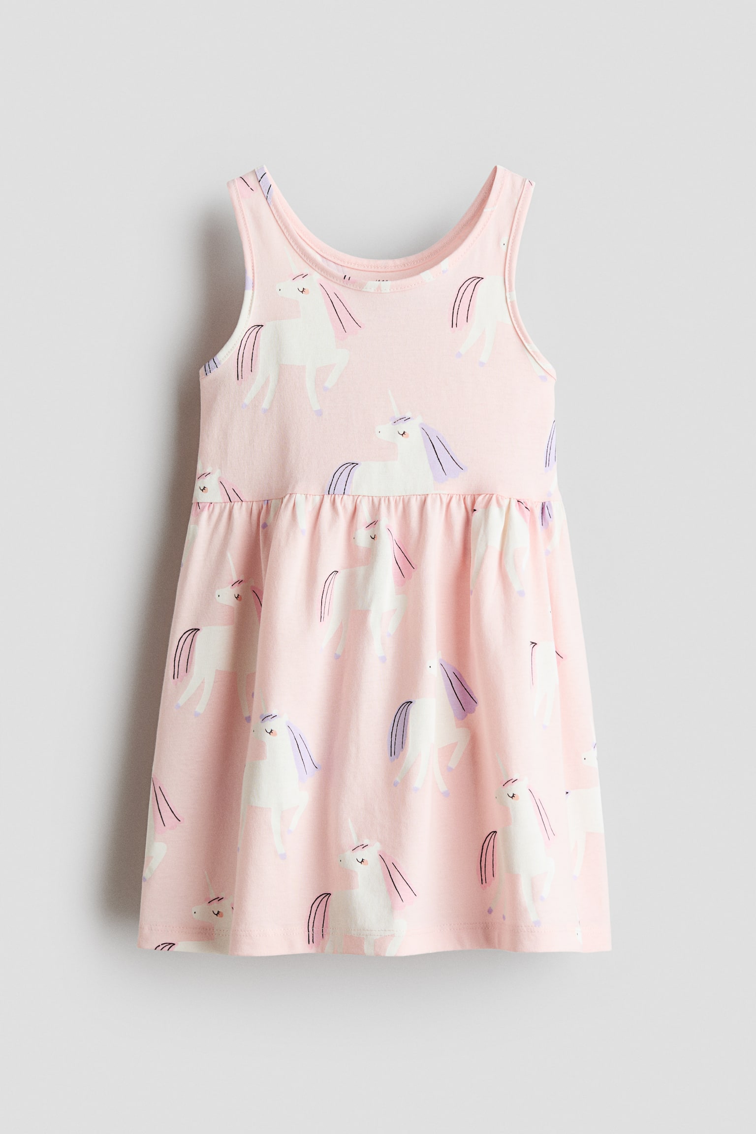 Robe à motif en coton - Rose clair/licornes/Jaune clair/citrons/Bleu clair/papillons/Multicolore/rayé/Bleu clair/rayé/Blanc/pastèques/Blanc/rose/fleuri/Vert clair/cerises/Rose clair/fraises/Bleu clair/nœuds/Rose clair/nœuds/Jaune clair/Hello Sun/Rose pêche/papillons/Vert clair/cœurs/Jaune/citrons/Rose clair/cygnes/Rose/ananas
