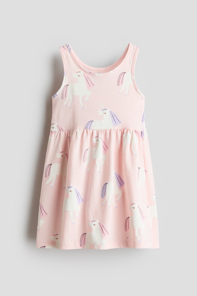Ladybug Dress - Light pink/unicorns/Beige/leopard print/Peach/teddy bears/Light pink/swans/Light blue/butterflies/Light blue/striped/Light blue/bows/White/watermelons/Multicolored/striped/White/butterflies/White/pink floral/Light green/cherries/Light blue/floral/Cream/floral/Light pink/fruit/Cream/butterflies - 1