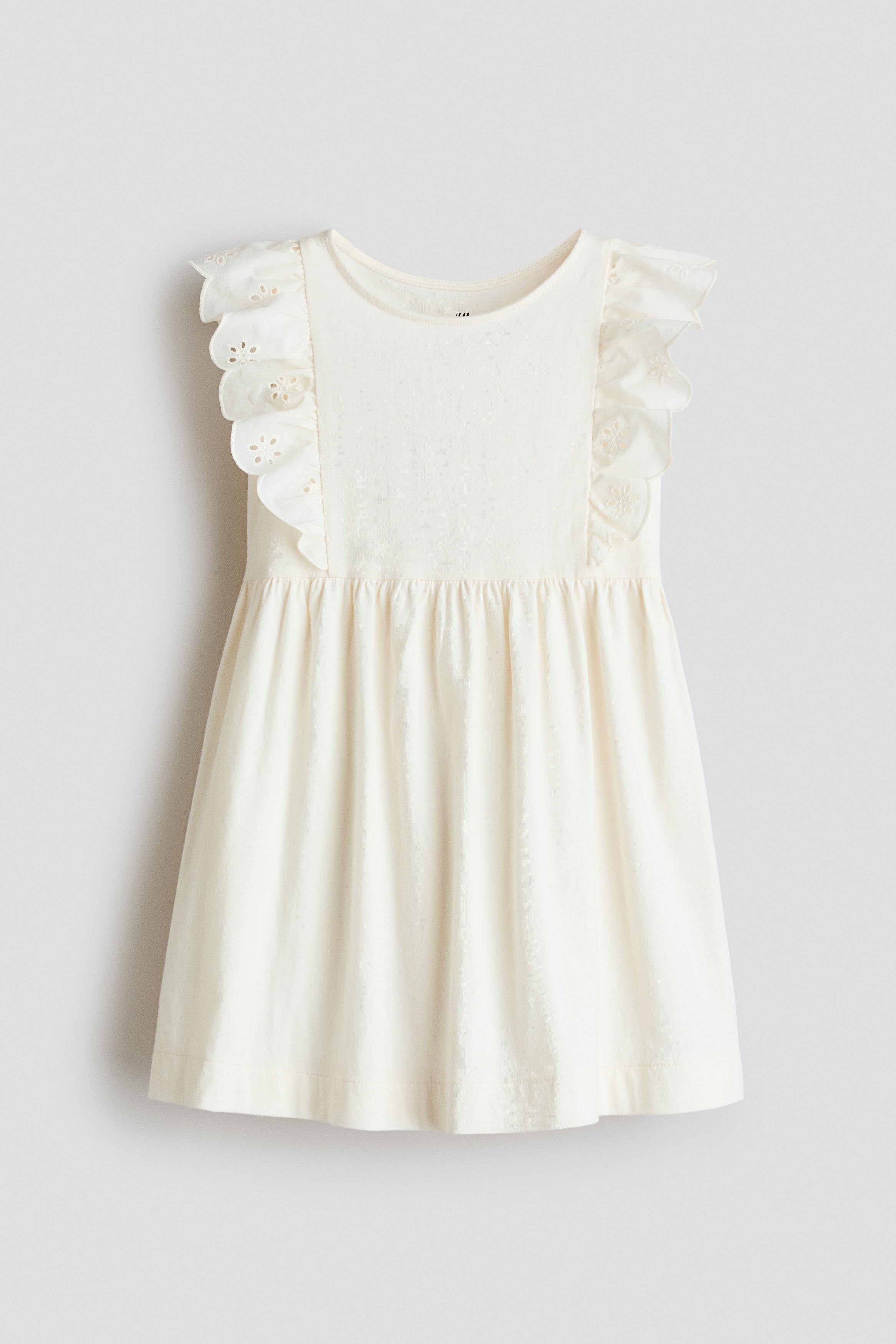 Vestido de algodón con volantes - Crema/Azul claro/Rayas/Rosa claro/Azul marino/Rosa claro/Cerezas/Amarillo