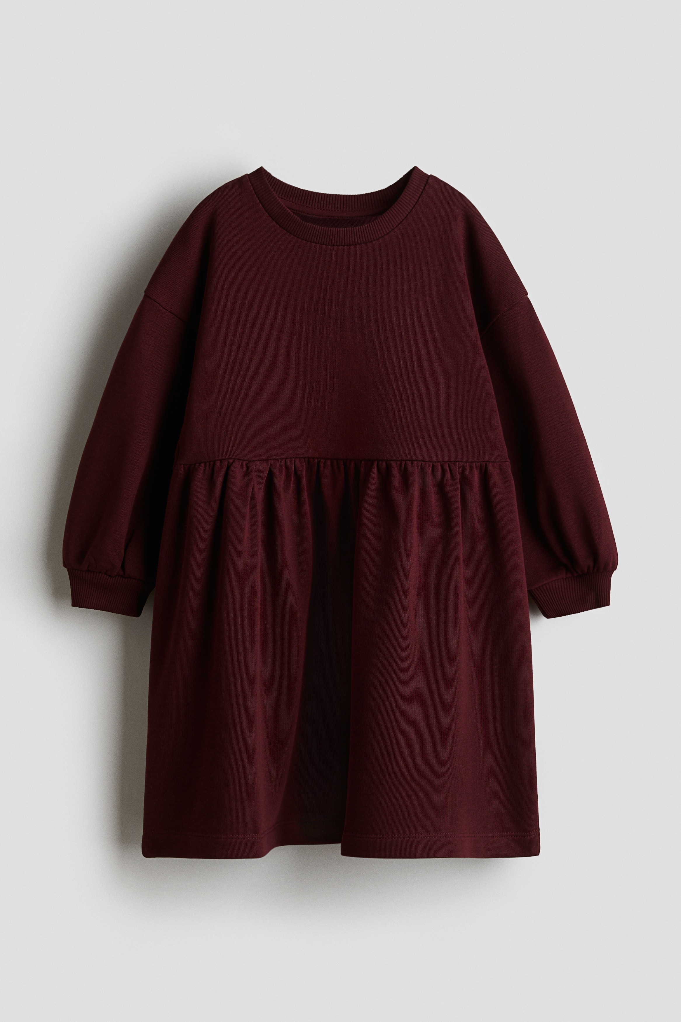 Muchachas - Rojo oscuro Vestido sudadera oversize - Size: 98/104 (2-4Y)  - H&M