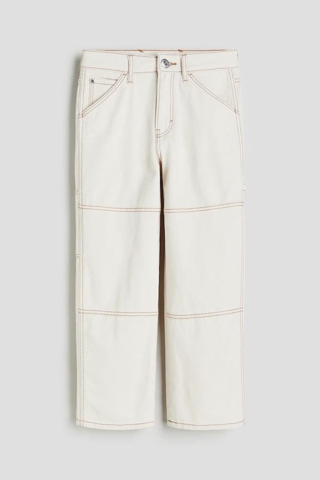 Baggy Fit Carpenter Jeans - Luonnonvalkoinen/Musta/Valkoinen/Vaalea deniminsininen - 2