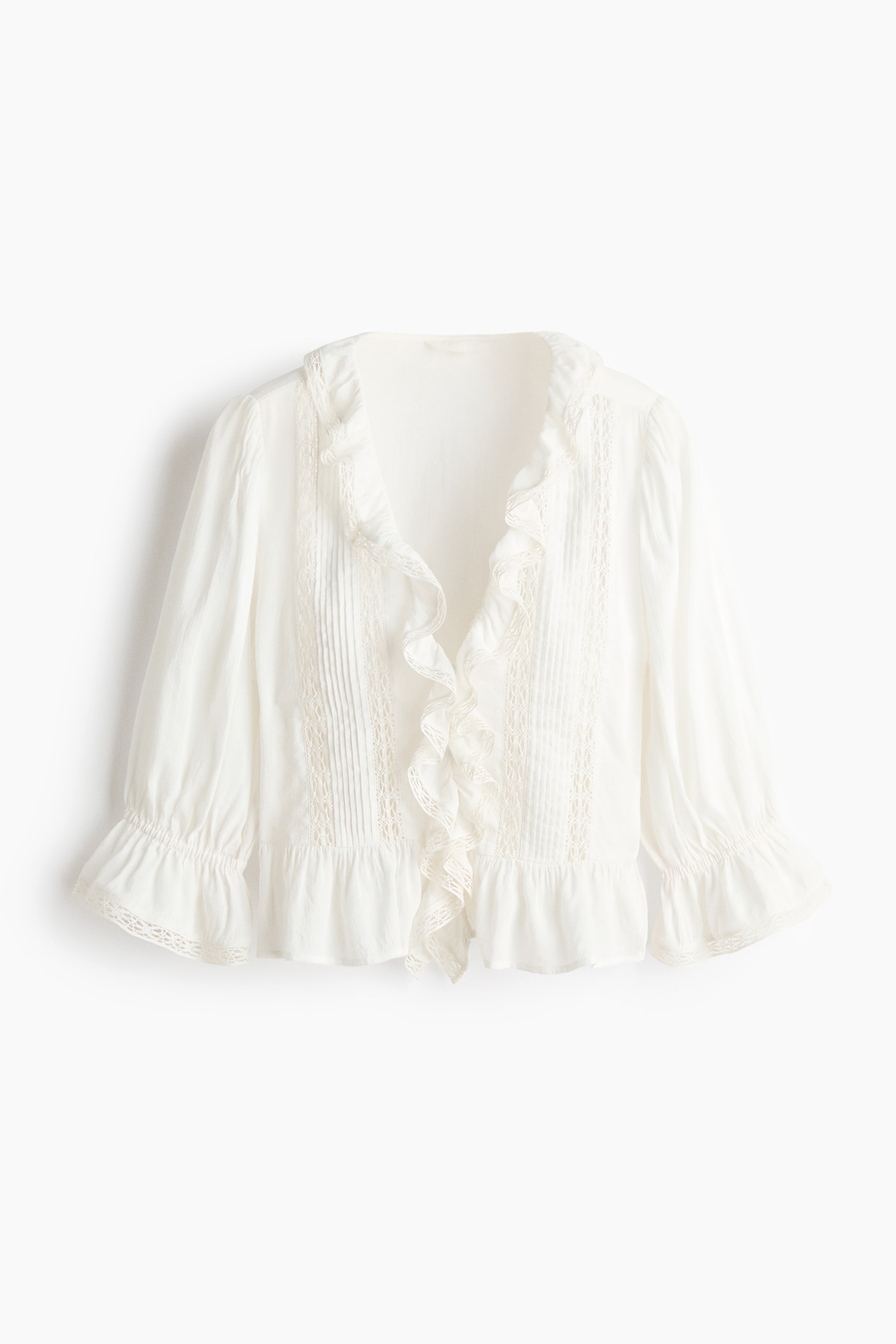 Женские блузки H&M Lace-Trimmed Blouse — фото 1