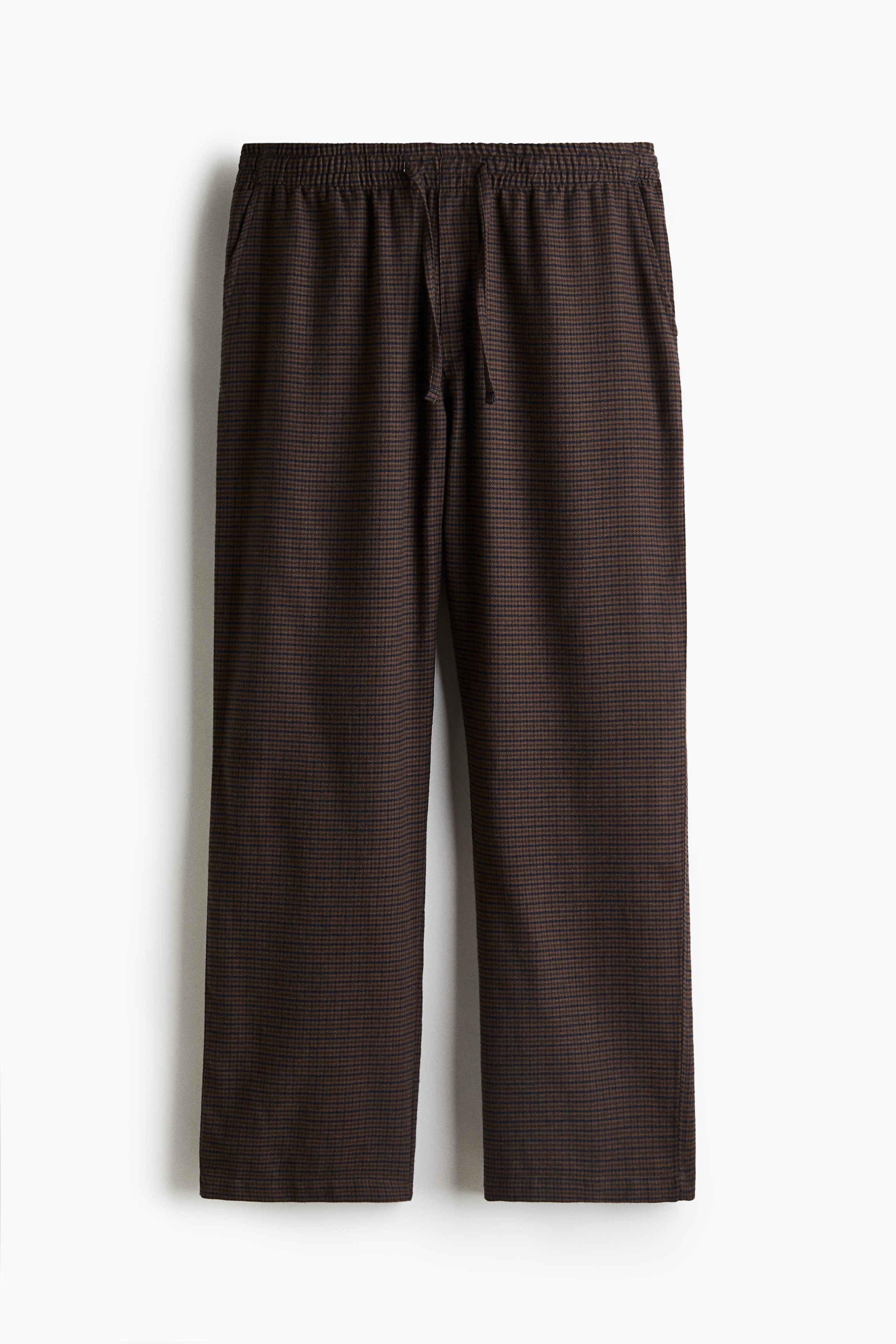 Relaxed Fit Flannel Pants - Brown/Check/Beige/Check/Dark blue/Check/Blue/Check