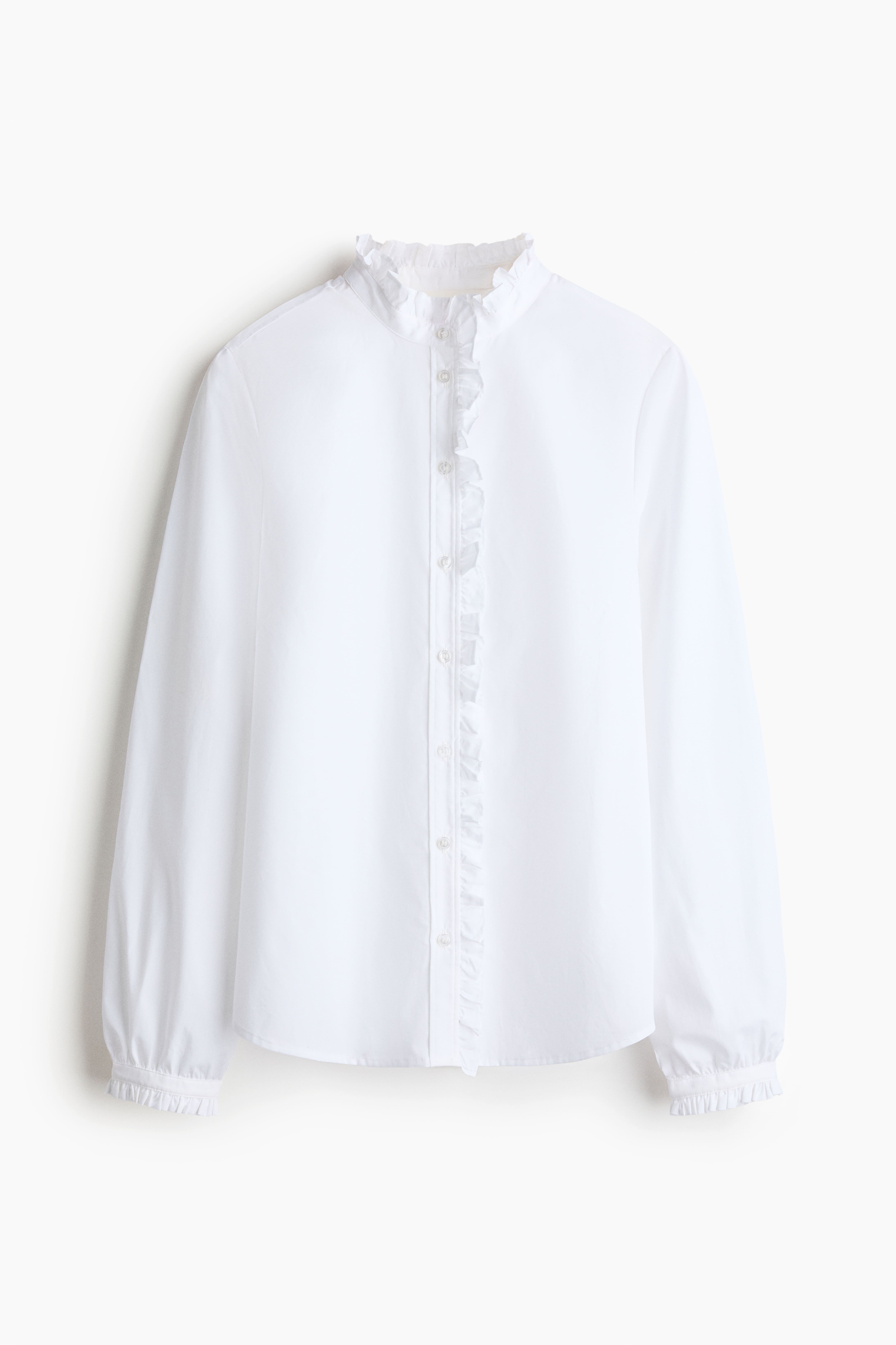 Blouse volantée à boutons