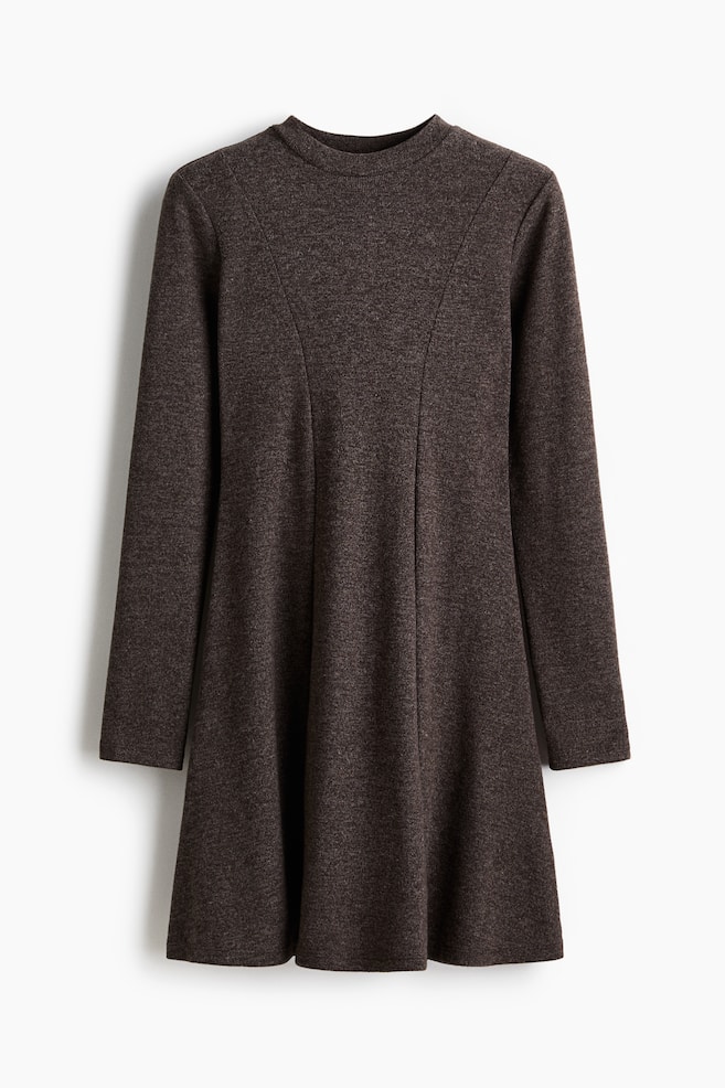 Minirobe en maille - Marron foncé chiné/Grège chiné/Gris foncé chiné - 1