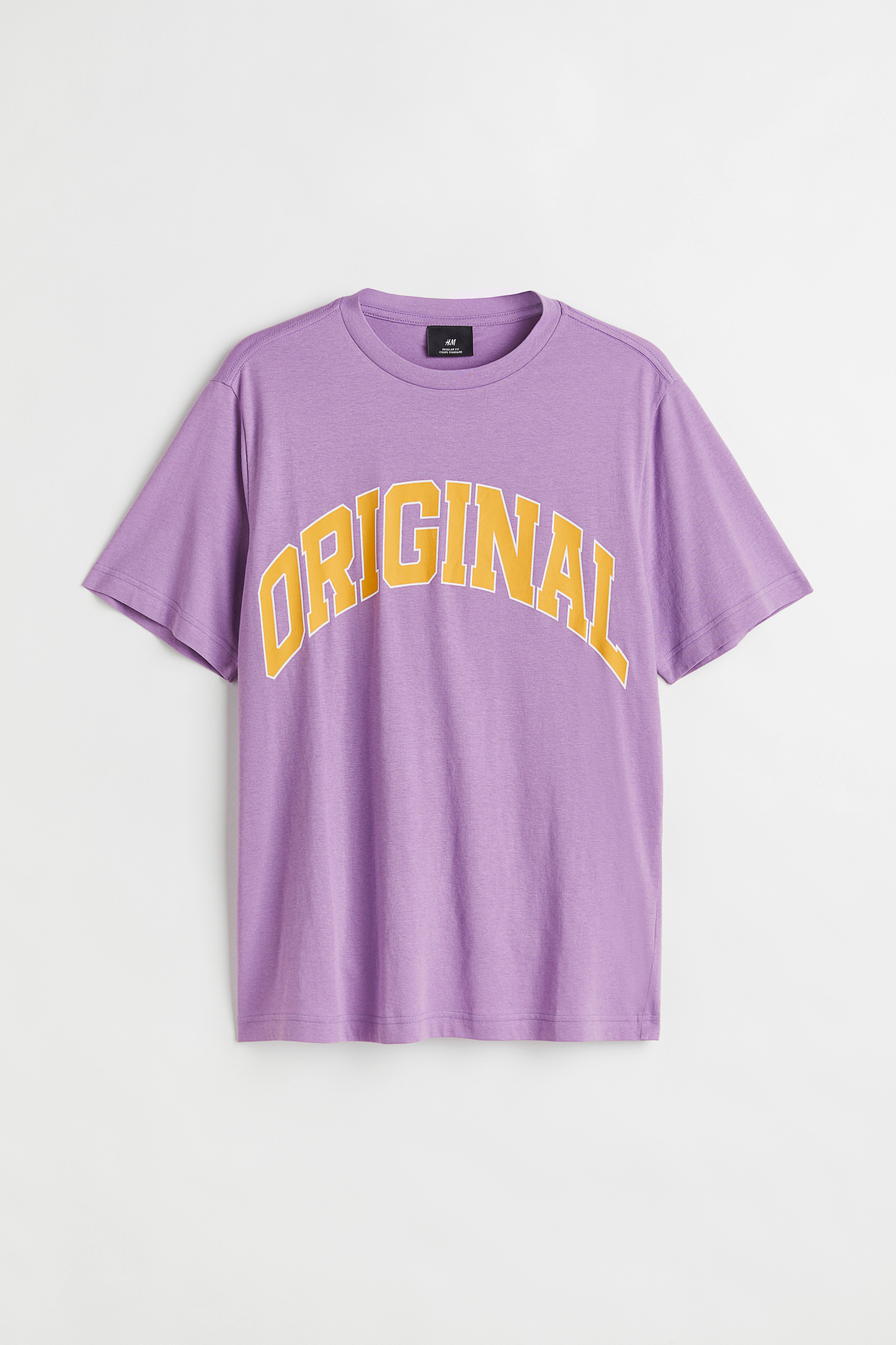 Men's top crewneck T-shirt hotsell purple