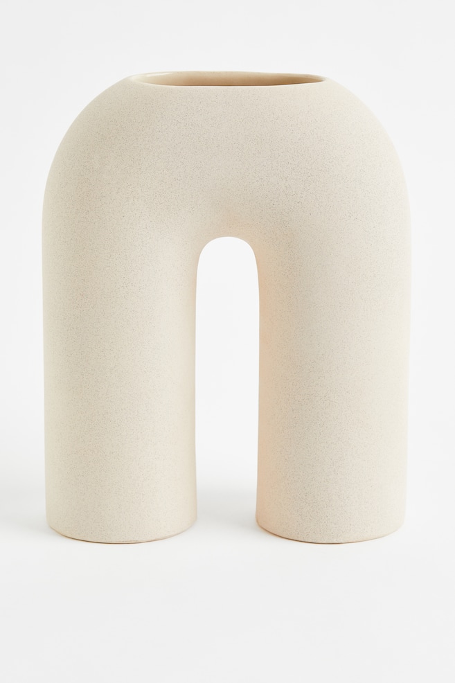 Vase i keramik - Gråbeige - 1