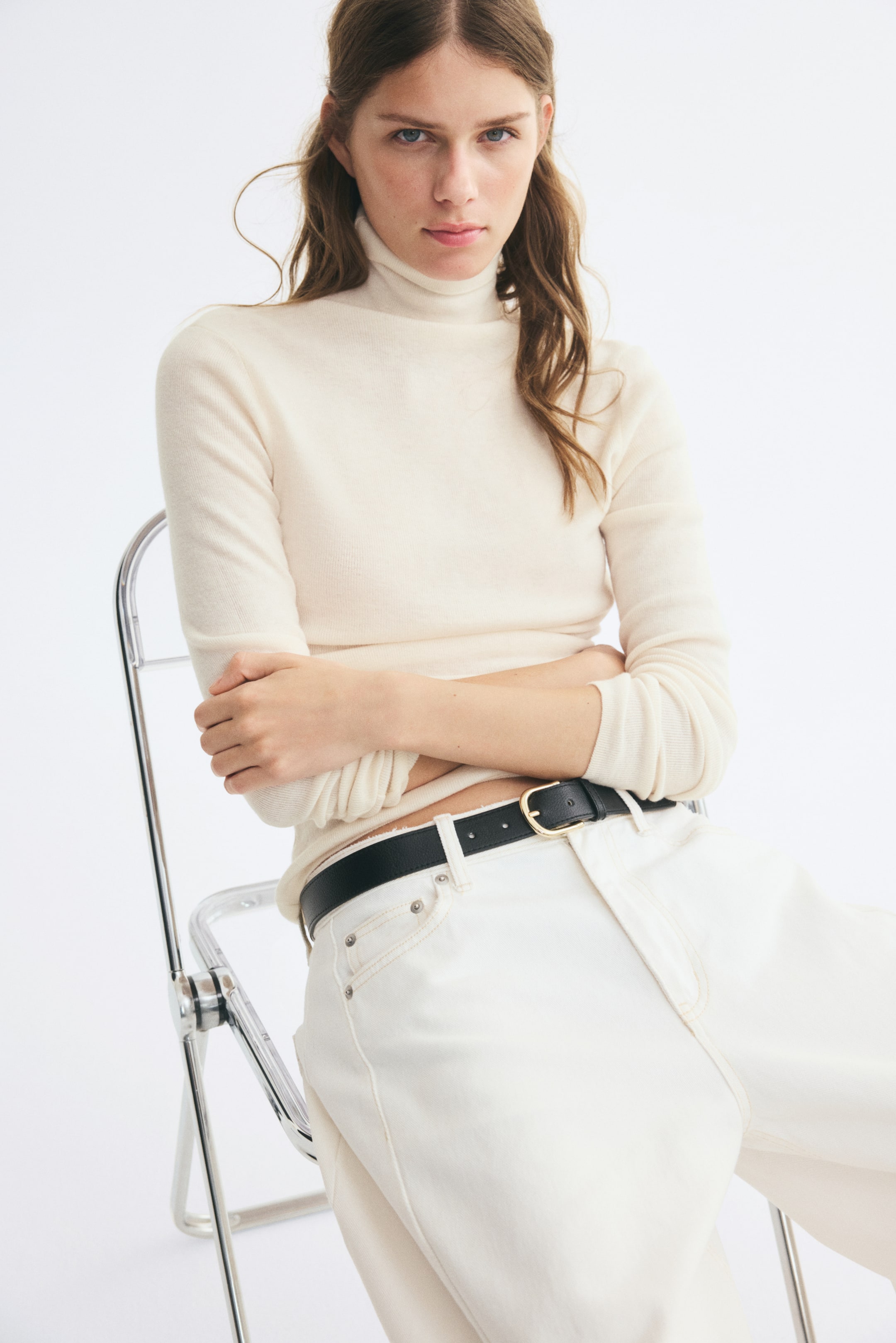 Cashmere-Blend Turtleneck Sweater
