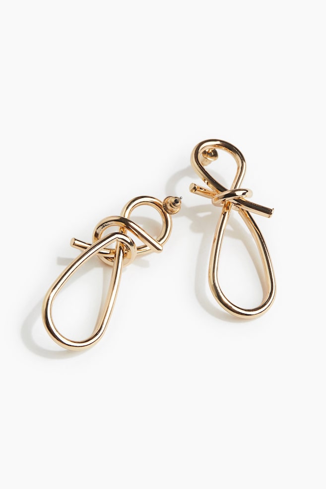 Knotted earrings - Gold-coloured - 1