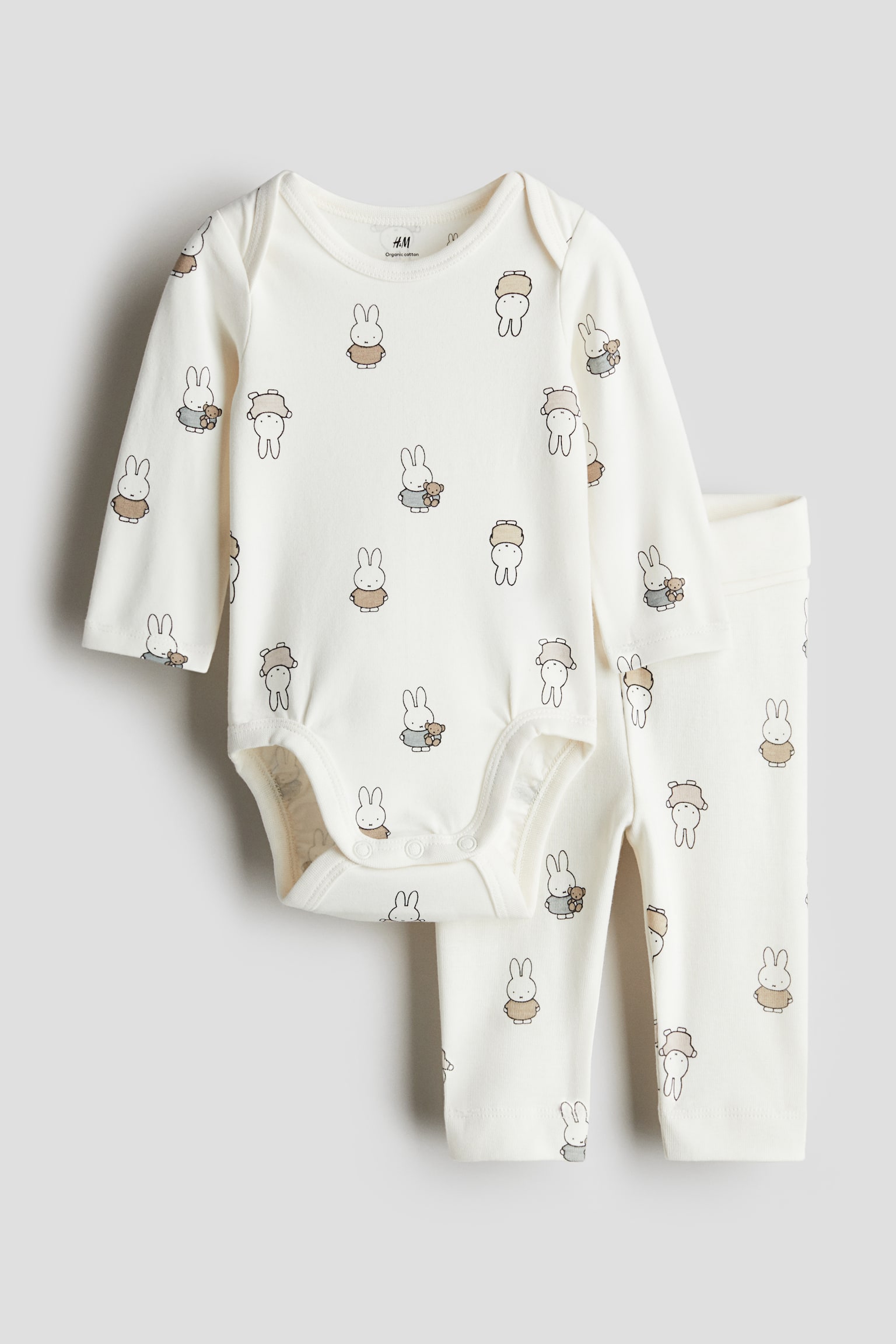 2-piece printed cotton jersey set - White/Miffy - 1