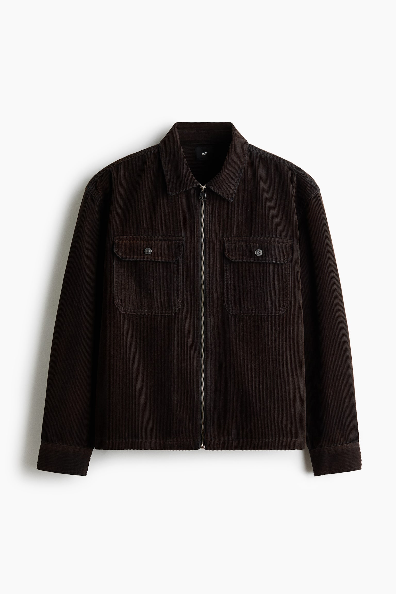 Corduroy Overshirt - Dark brown/Dusty green - 2