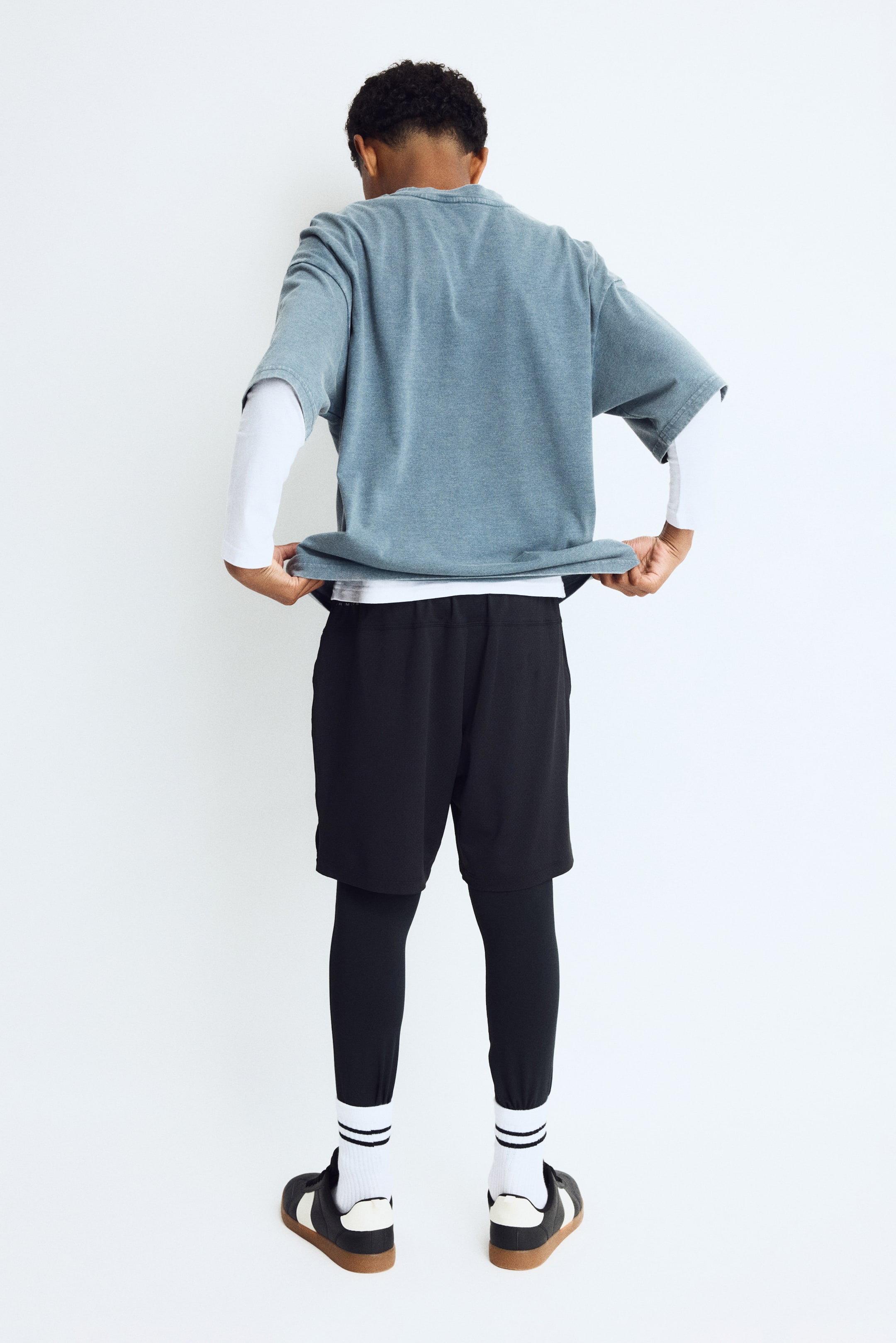 Детские леггинсы H&M Layered Soccer Leggings with DryMove™ — фото 7