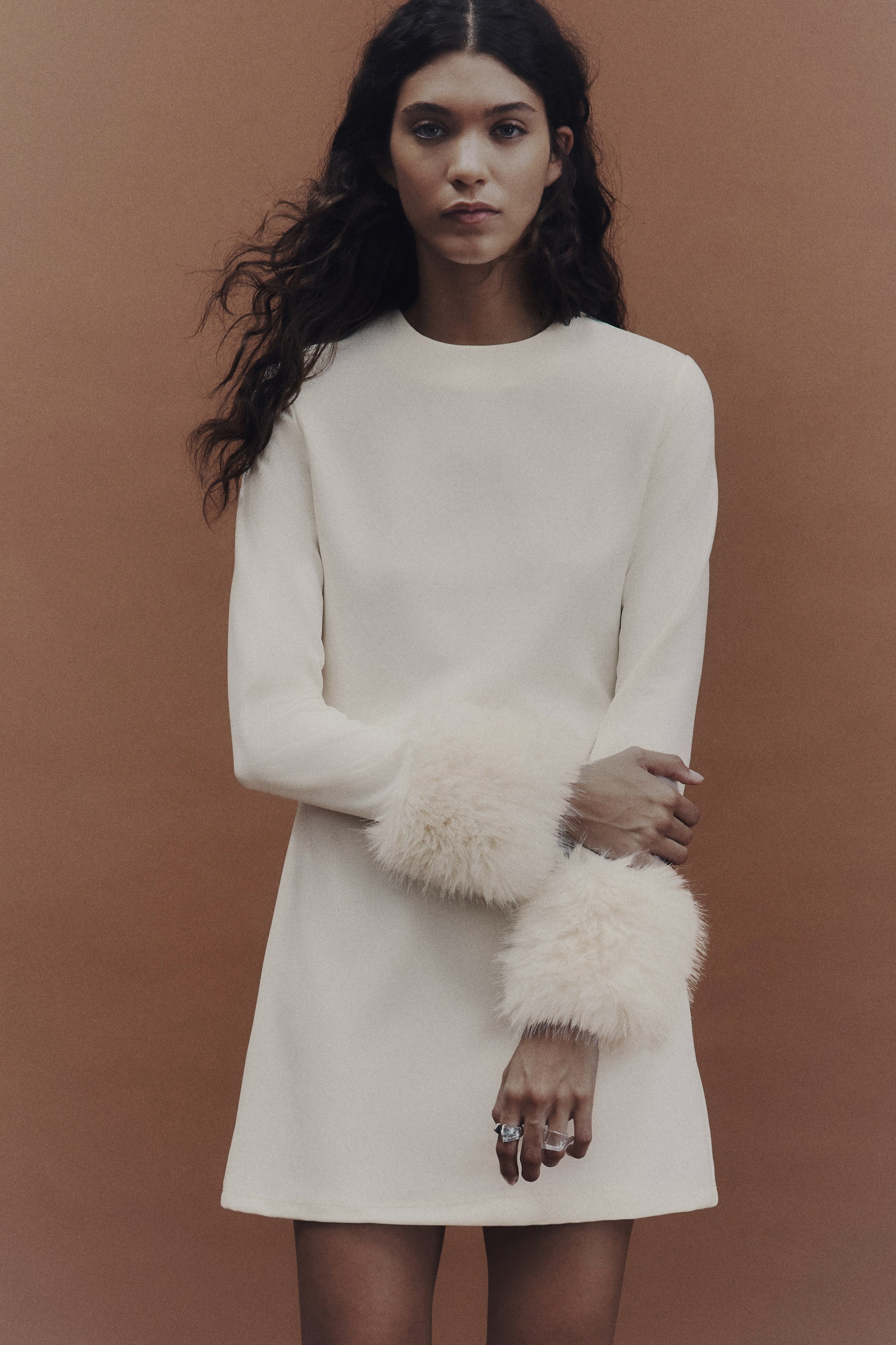 Zobraziť väčší obrázok: Šaty s dlhým rukávom - Krémová - ŽENY | H&M SK 1